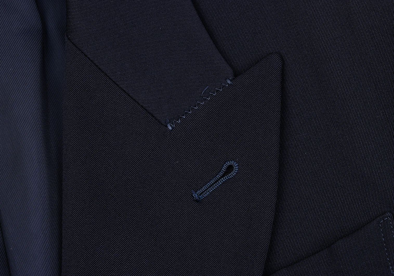 Jean Paul Gaultier Wool Peak Lapel Jacket in Navy, Size 48 Size US M / EU 48-50 / 2 - 5 Thumbnail