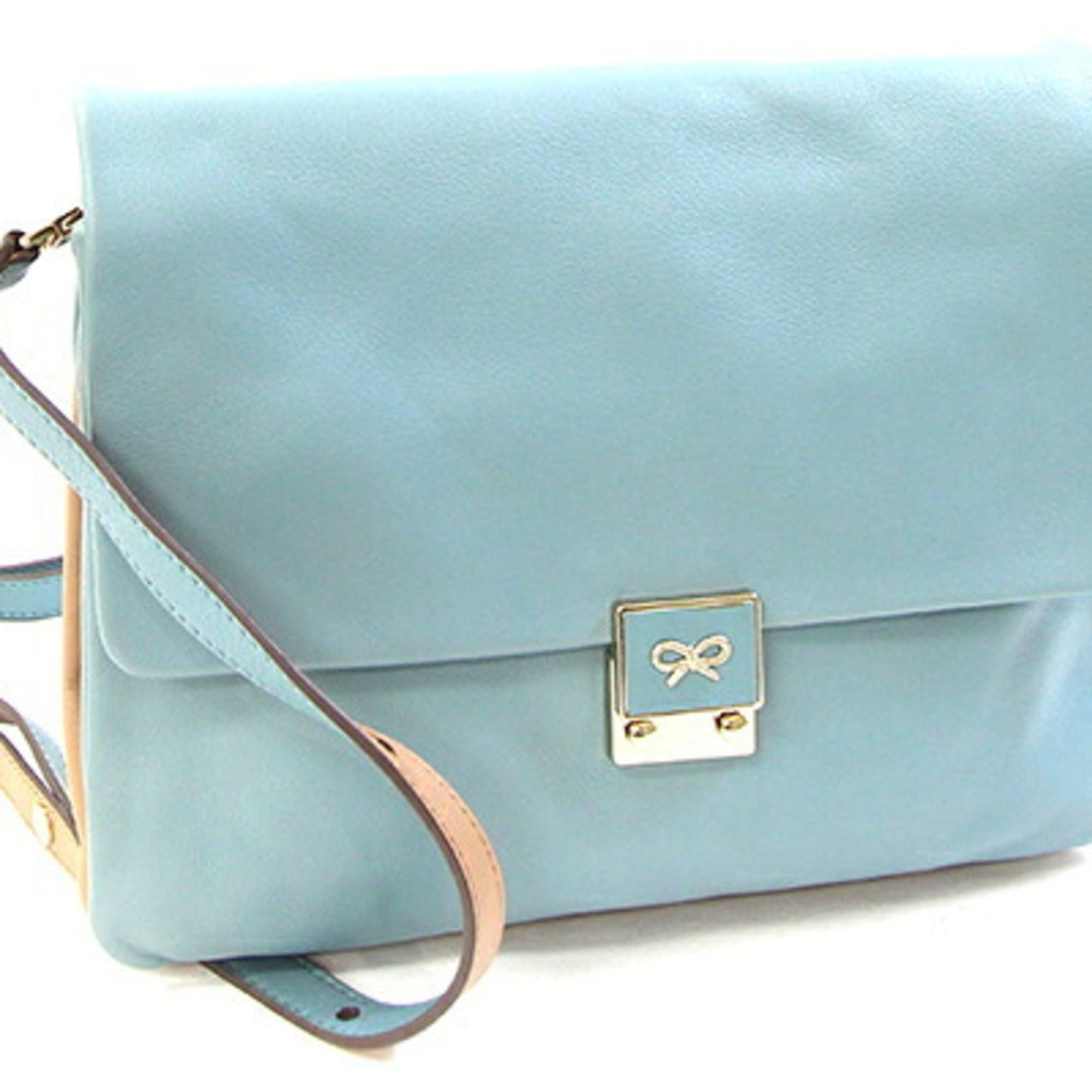 Anya Hindmarch Anya Hindmarch Shoulder Bag, Car Car, Light Blue and Beige Leather, Triple Strap, Crossbody, Bicolor, Women's ANYA HINDMARCH Size ONE SIZE - 1 Thumbnail