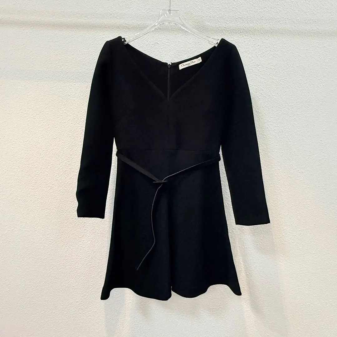 Dior Dior Wool Blend V-Neck Dress Size 36 Size XS / US 0-2 / IT 36-38 - 1 Thumbnail