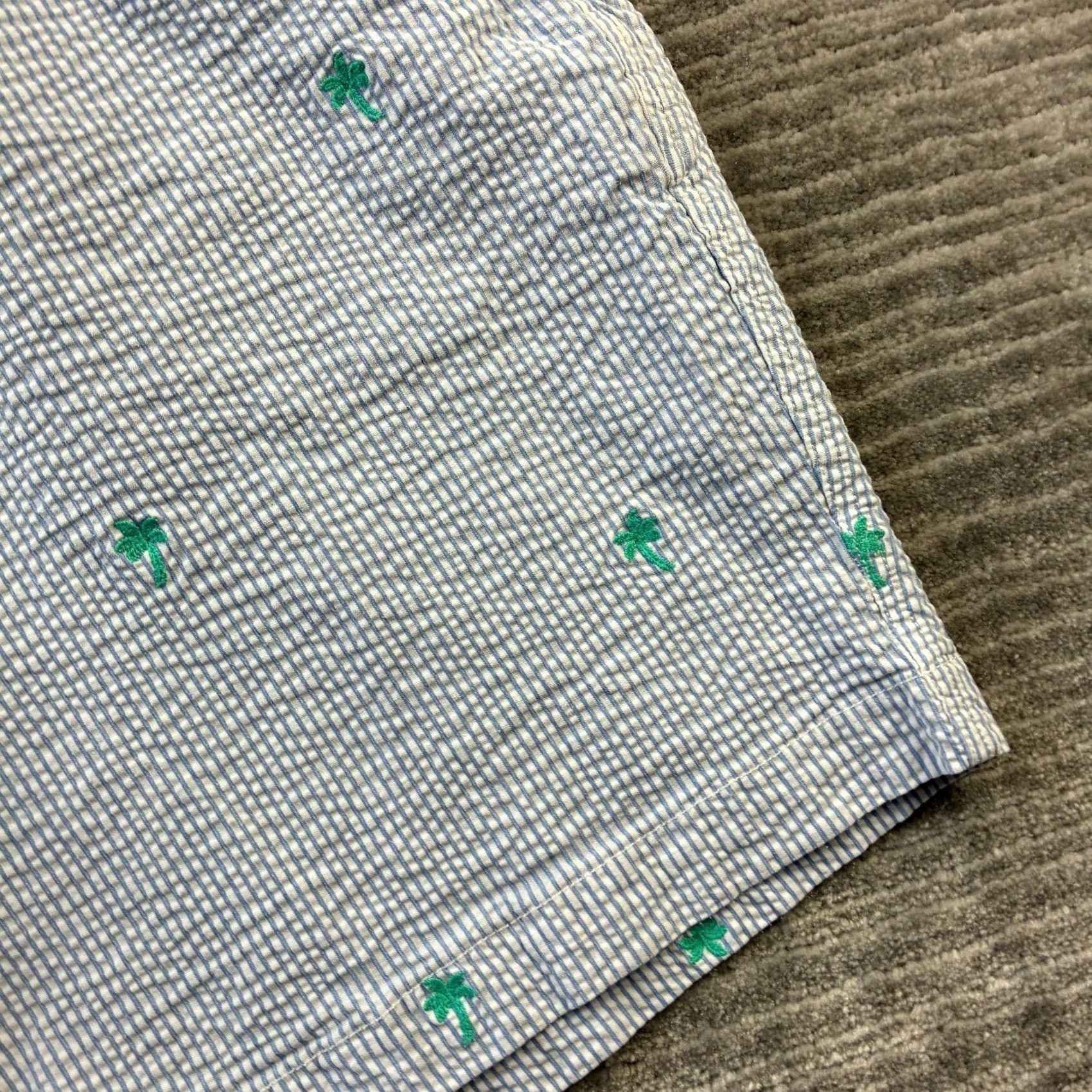 Chubbies Chubbies Everywhere Shorts XL Blue 7” Seersucker All Over Print Chino Casual Mens Bags Pockets Drawstring Elastic Waist 7 In Inseam Size US 36 / EU 52 - 4 Thumbnail