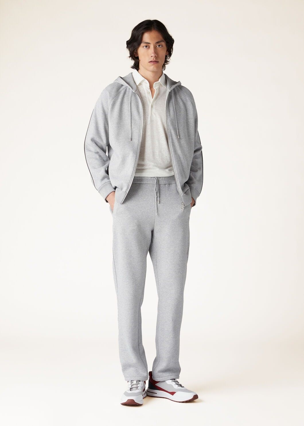 Loro Piana o1w1db10125 FAN7931 Asago Bomber Jacket in Grey Size US XL / EU 56 / 4 - 3 Thumbnail