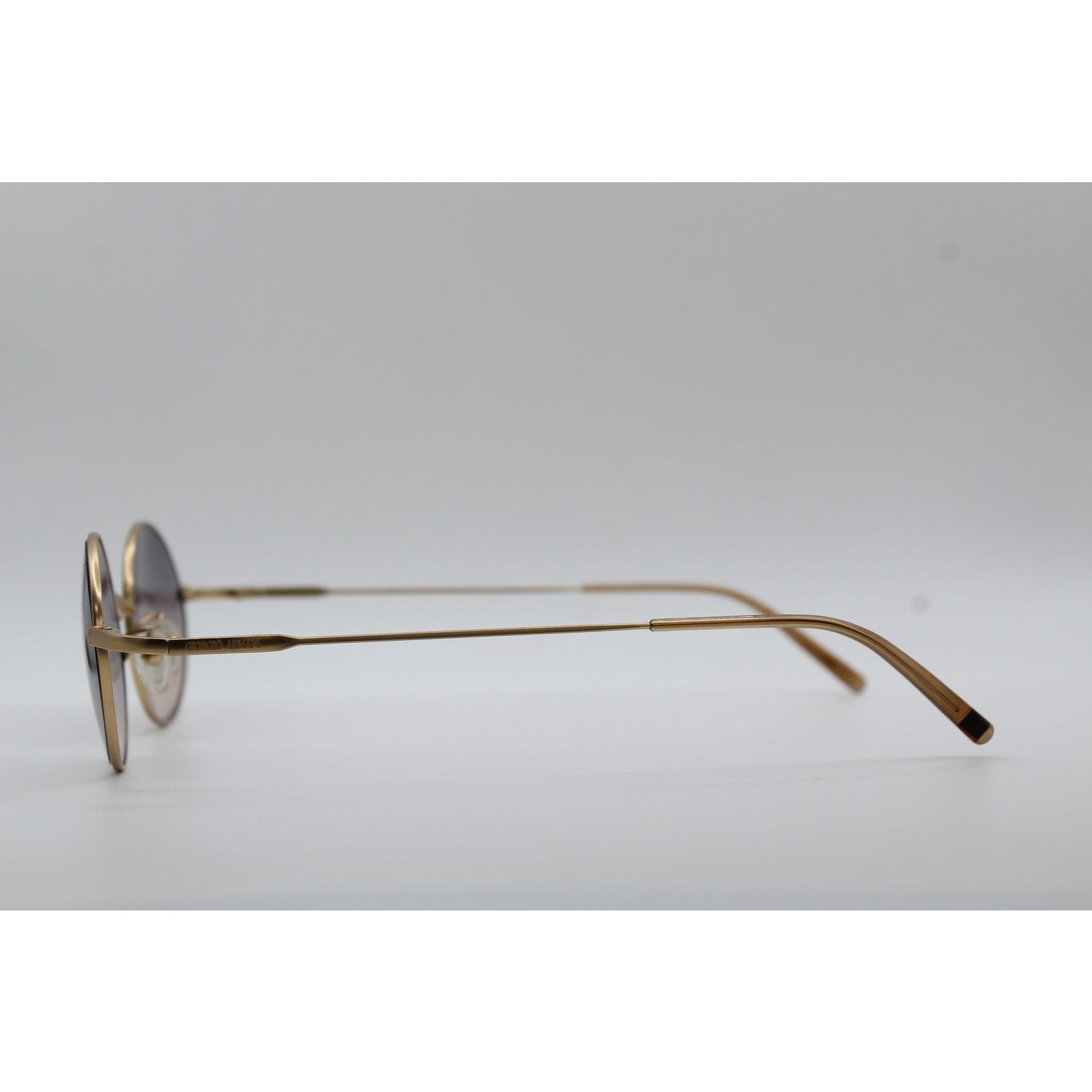 Giorgio Armani Giorgio Armani GA 523 Gold and Gray Round Vintage Sunglasses Size ONE SIZE - 3 Thumbnail