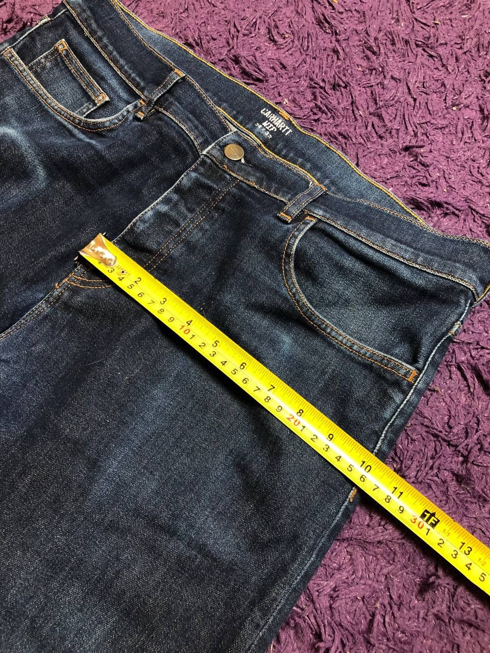 Carhartt Distressed Jeans Carhartt WIP logo Y2K streetwear Size US 34 / EU 50 - 17 Thumbnail