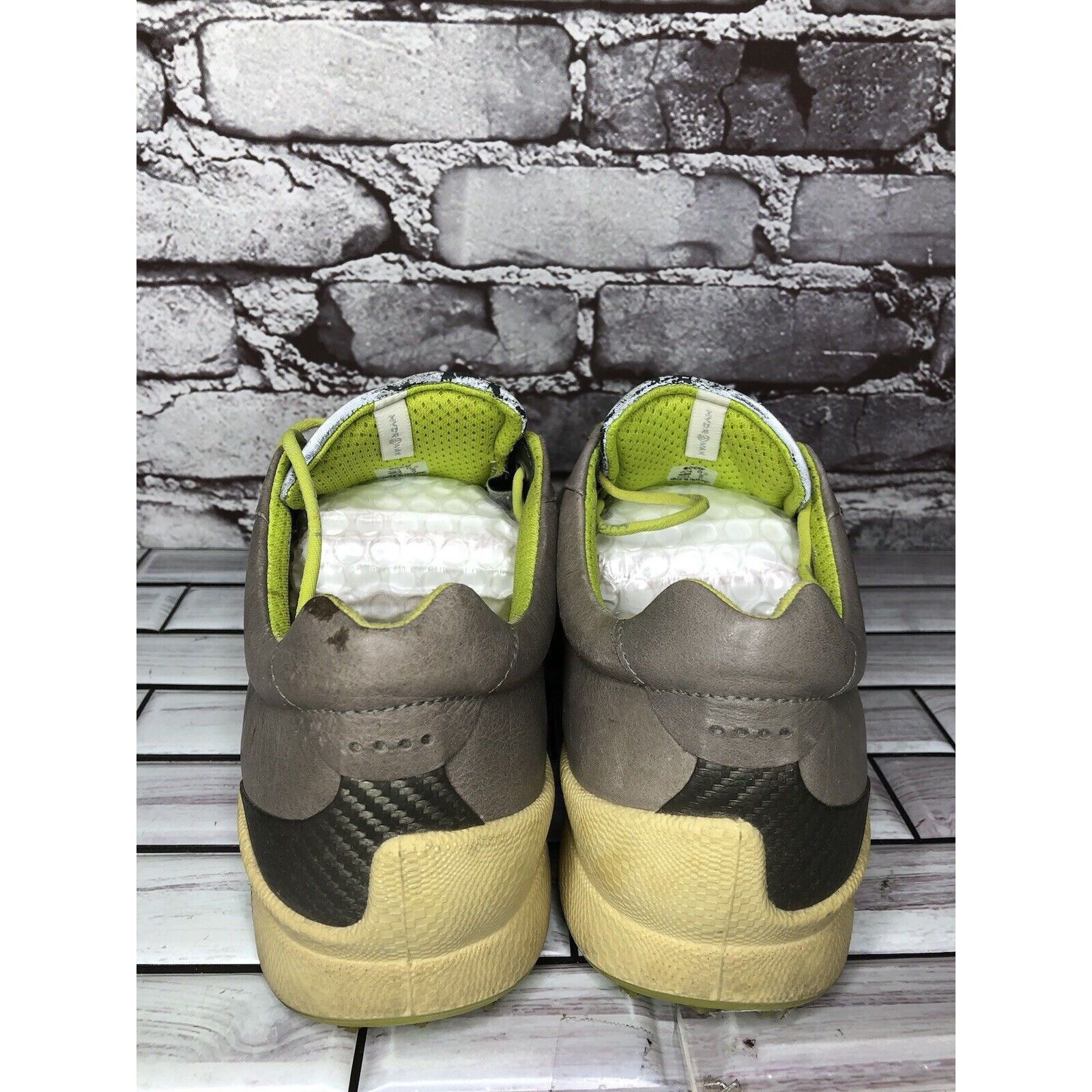 Ecco Ecco Biom Hybrid Gray Yak Leather Green Golf Shoes Spikeless Size US 10 / EU 43 - 4 Thumbnail