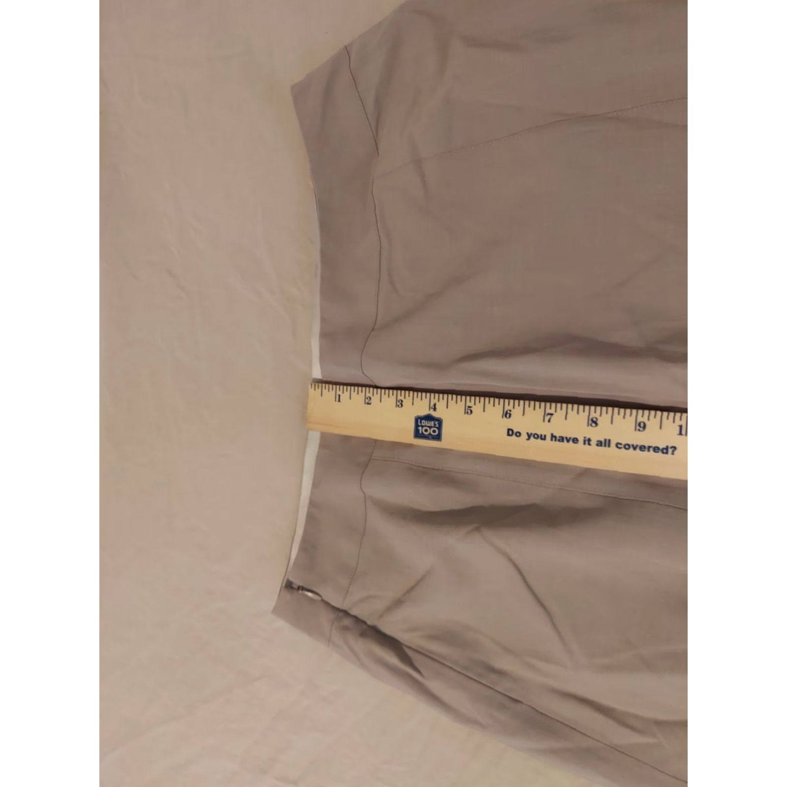 Talbots Womens Talbots Skirt 12 Khaki Beige Wool Silk Knee Length Lined Pencil Dressy Business Mens? Size 34" / US 12 / IT 48 - 3 Thumbnail
