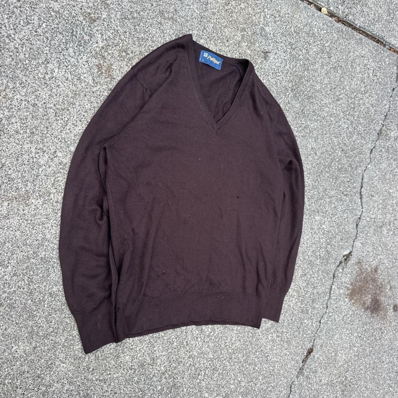 Other Vintage Wool Pulligan Brown Sweater Made Spain – Size Large Size US L / EU 52-54 / 3 - 2 Thumbnail
