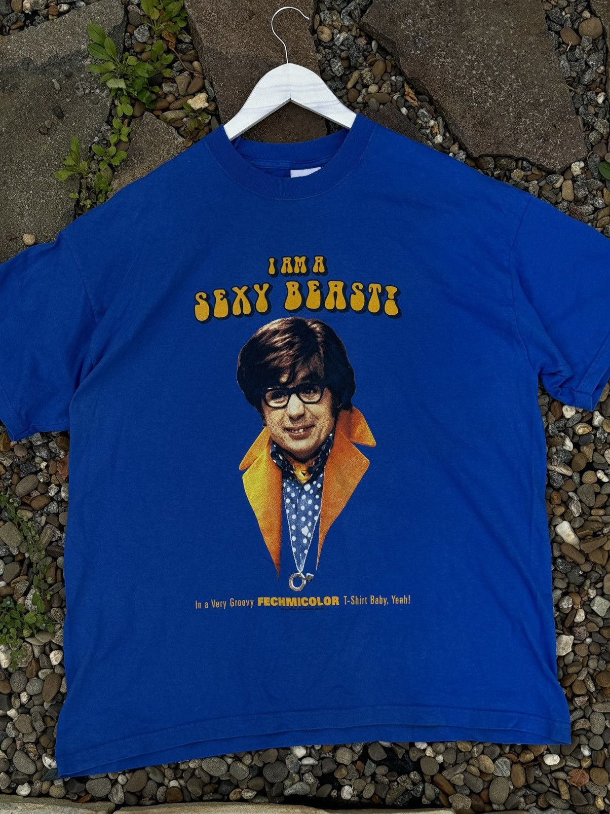 Vintage 2002 Ostin Powers I Am Sexy Beast Vintage Blue t-shirt Size US XL / EU 56 / 4 - 2 Thumbnail