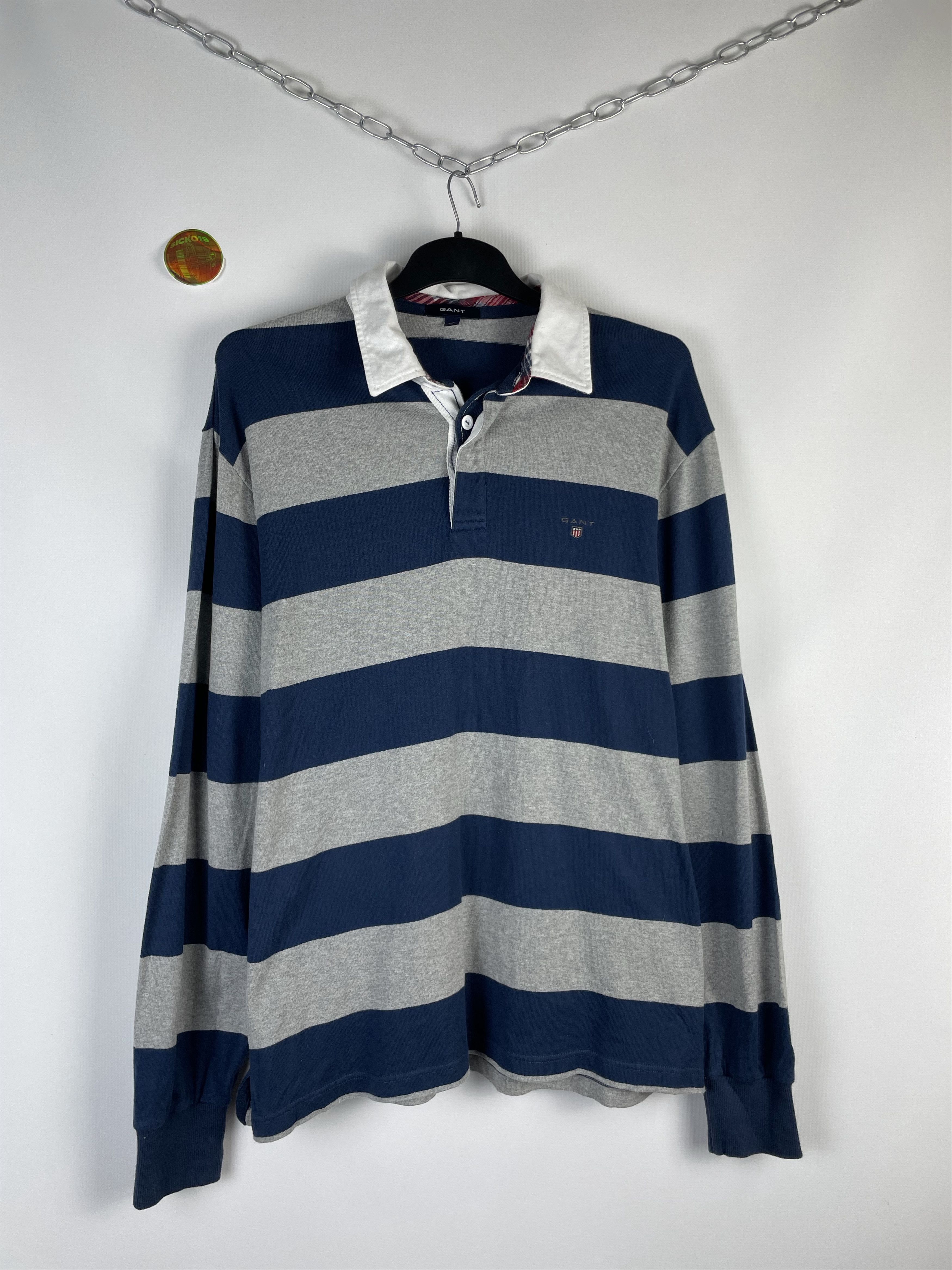 Vintage 90s Gant Rugby Long Sleeve Polo Shirt