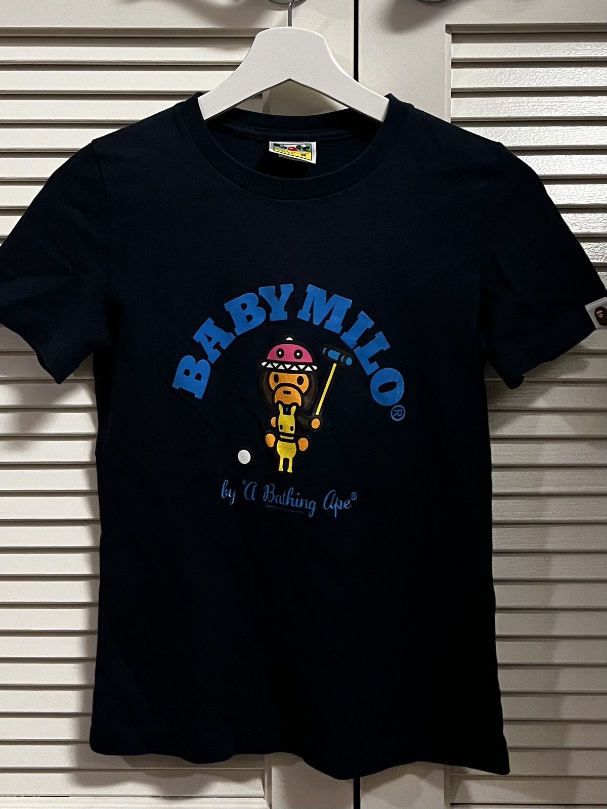 image of Bape Baby Milo 2000S Tee in Navy, Women's (Size XS)