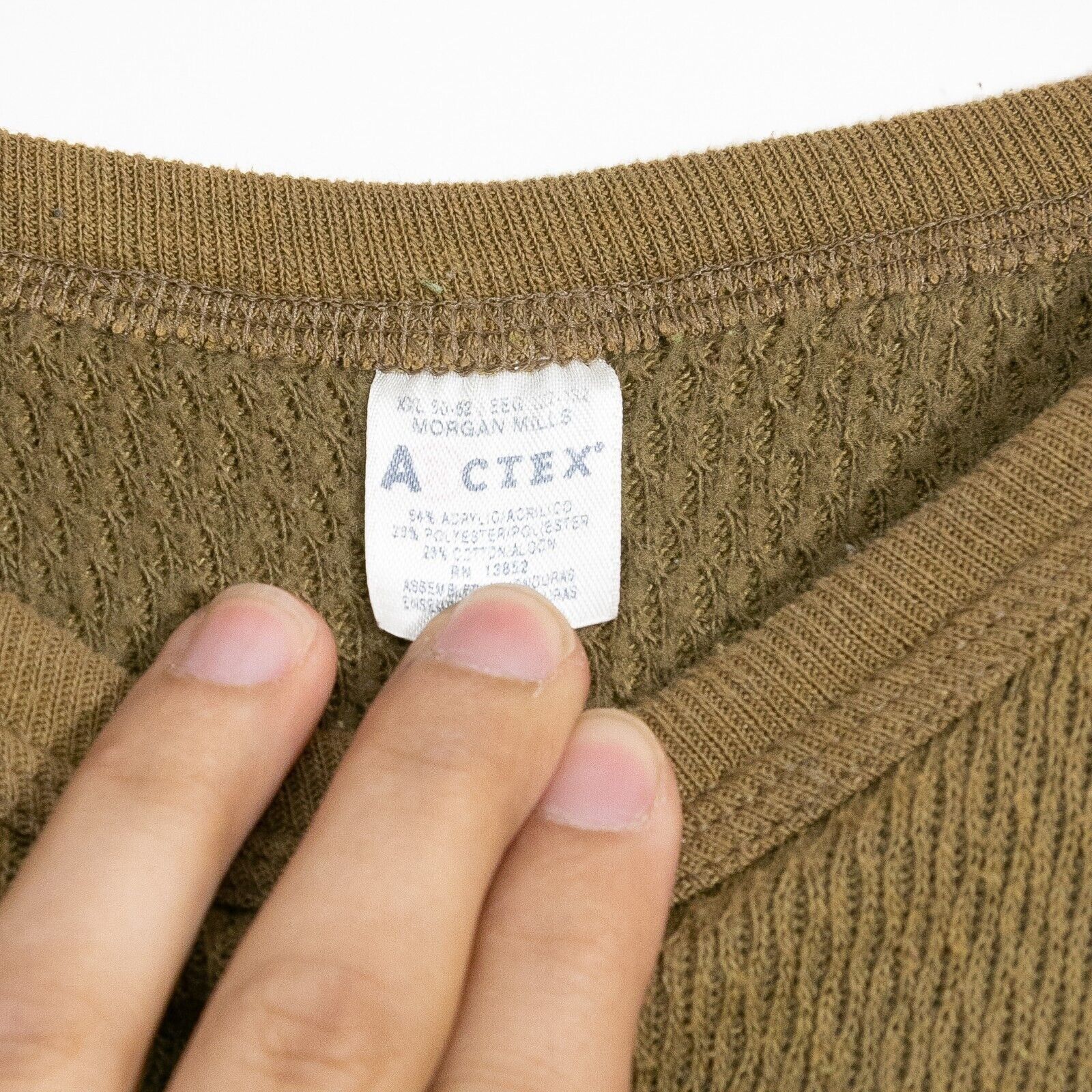 Vintage Vintage Arctex Thermal T Shirt 2XL - Olive Green Distressed Size US XXL / EU 58 / 5 - 5 Thumbnail