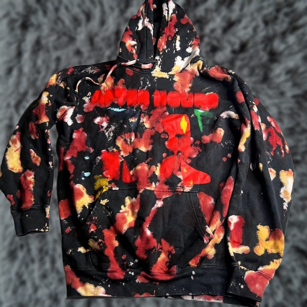 Vintage The Weeknd After Hours XO Hoodie Mens M Black Red Tie Dye Tour Merch Puff Print Size US M / EU 48-50 / 2 - 1 Thumbnail