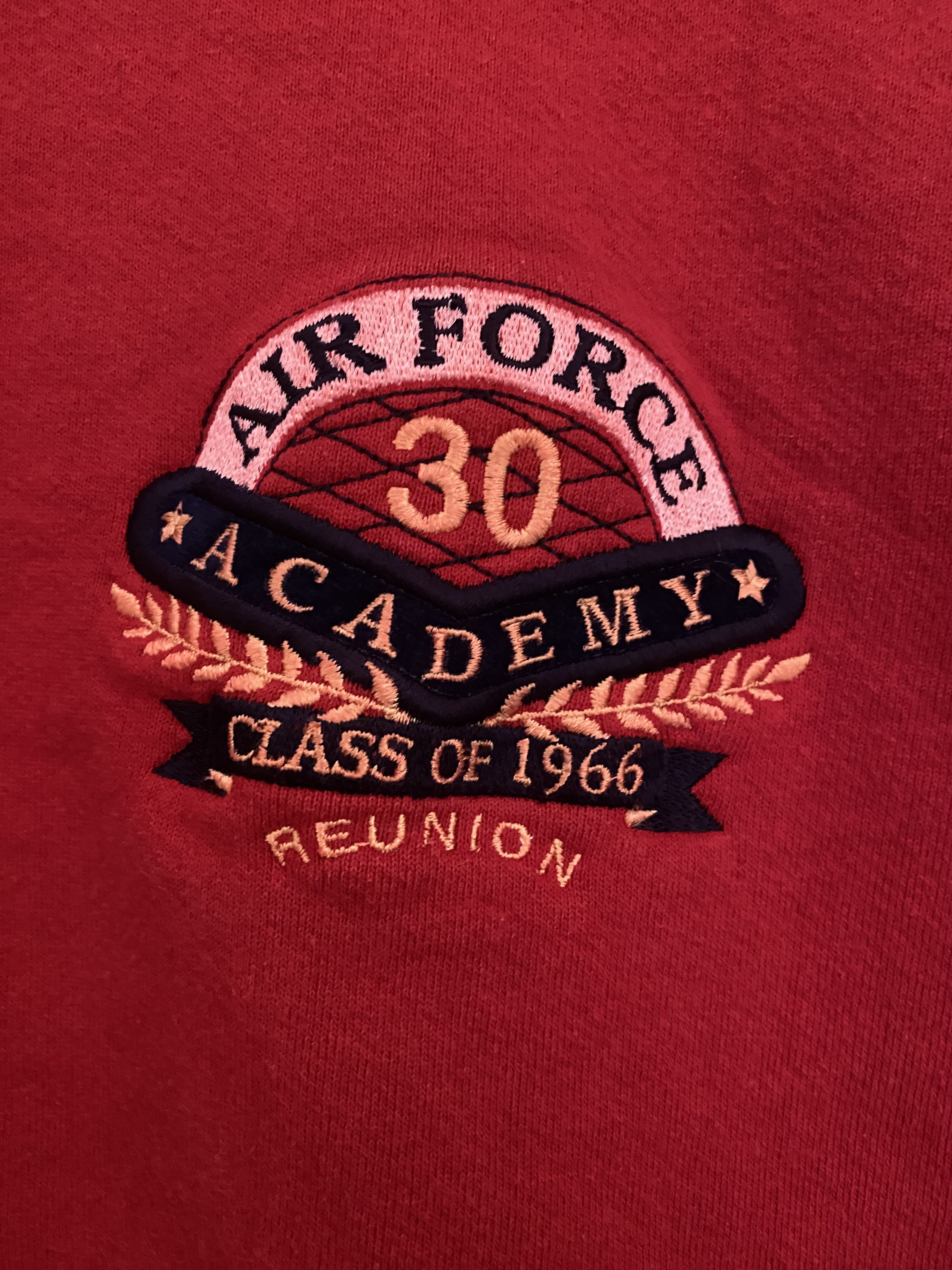 Vintage Vintage Air Force Academy Revnion Red Sweatshirt Size US XL / EU 56 / 4 - 2 Thumbnail