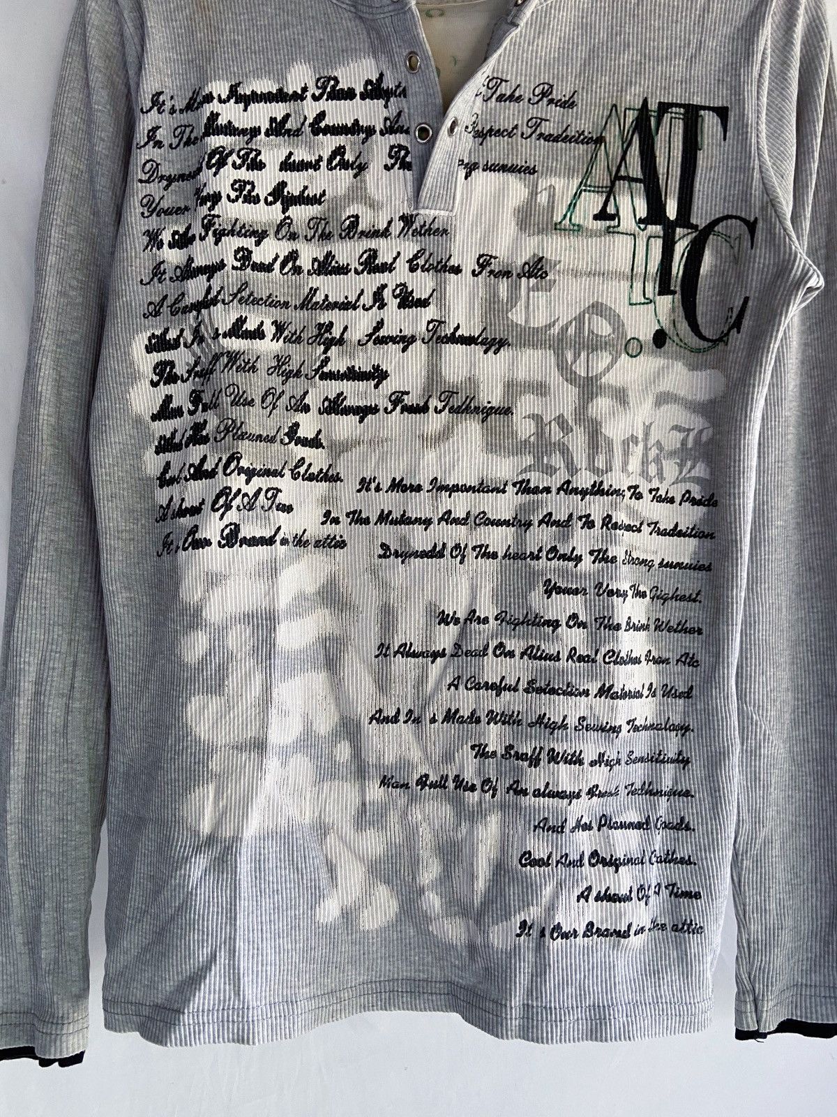 Japanese Brand DOUBLE LAYER INTERFLOW POEM LONG SLEEVE Size US M / EU 48-50 / 2 - 2 Thumbnail