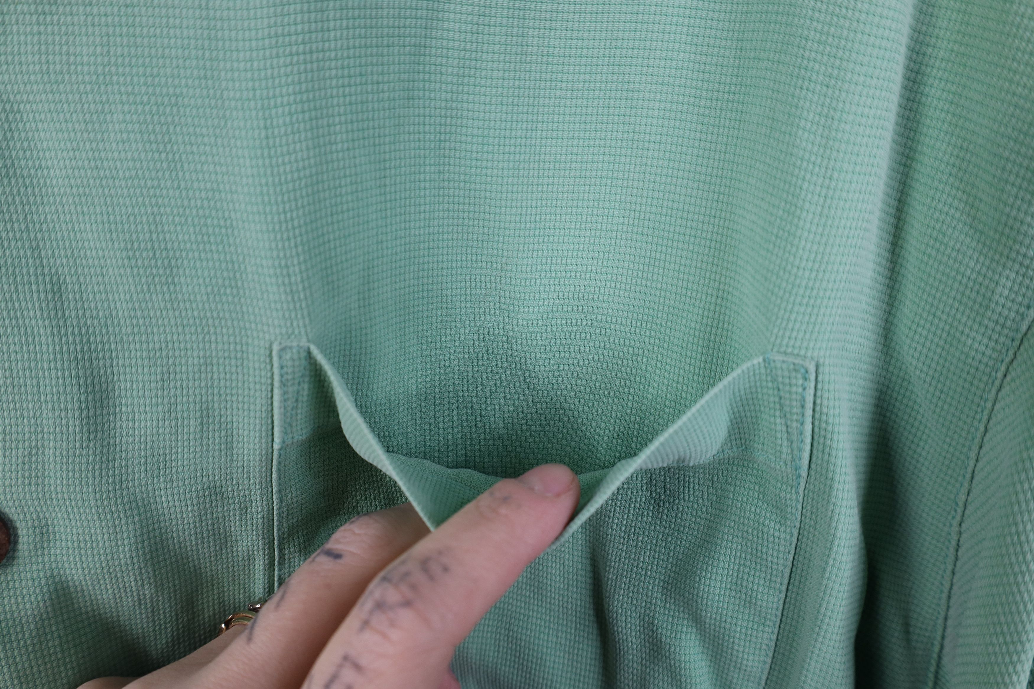 Tommy Bahama Vintage 90s Tommy Bahama Looped Collar Button Shirt Green Size US M / EU 48-50 / 2 - 6 Thumbnail