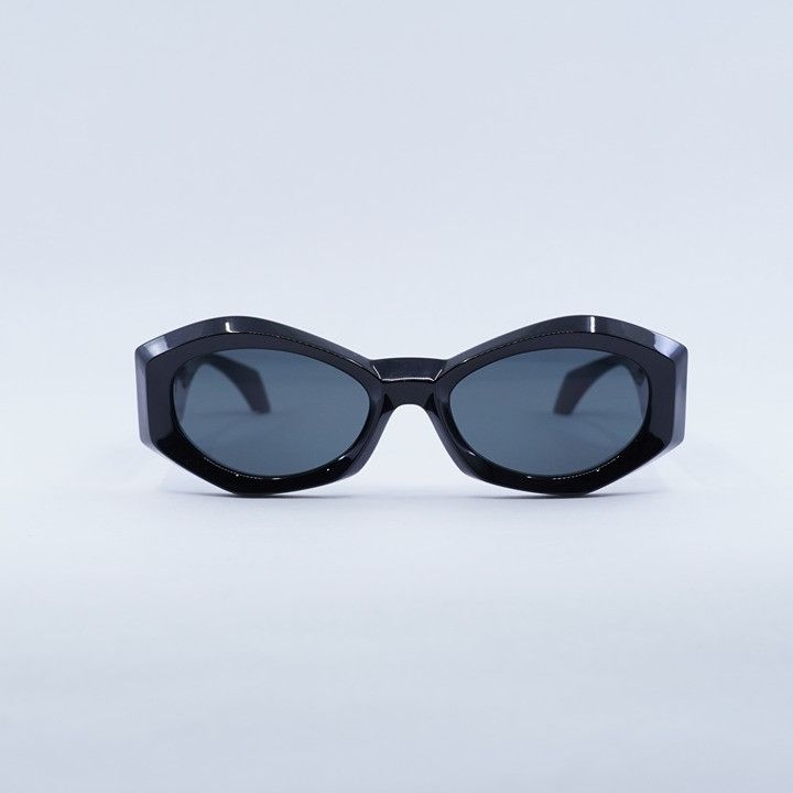 Versace Versace VE4466U GB1/87 Sunglasses Black Geometric Frame Size ONE SIZE - 3 Thumbnail