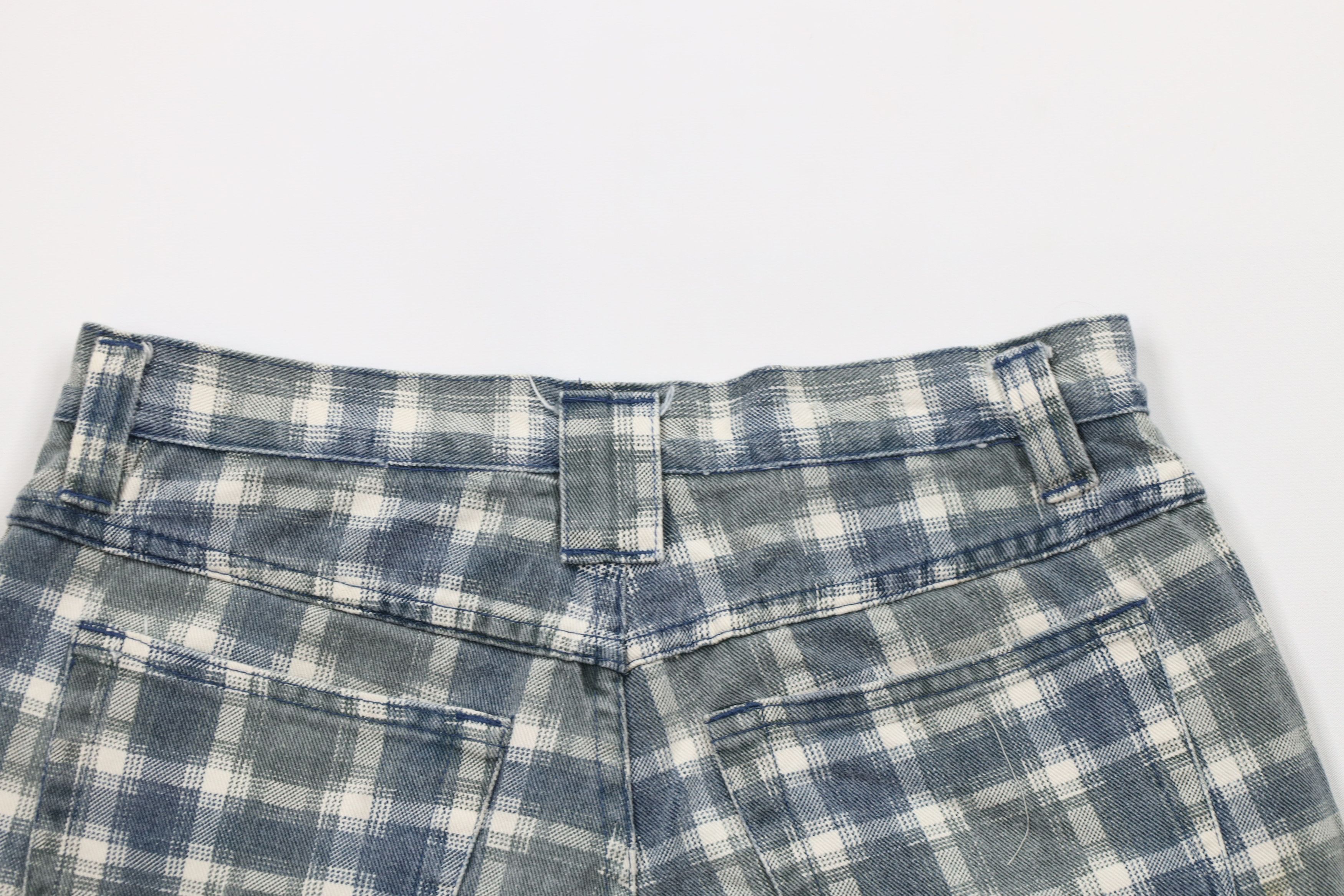 Vintage Vintage 90s Streetwear Fit Denim Jean Shorts Jorts Plaid Size US 30 / EU 46 - 8 Thumbnail