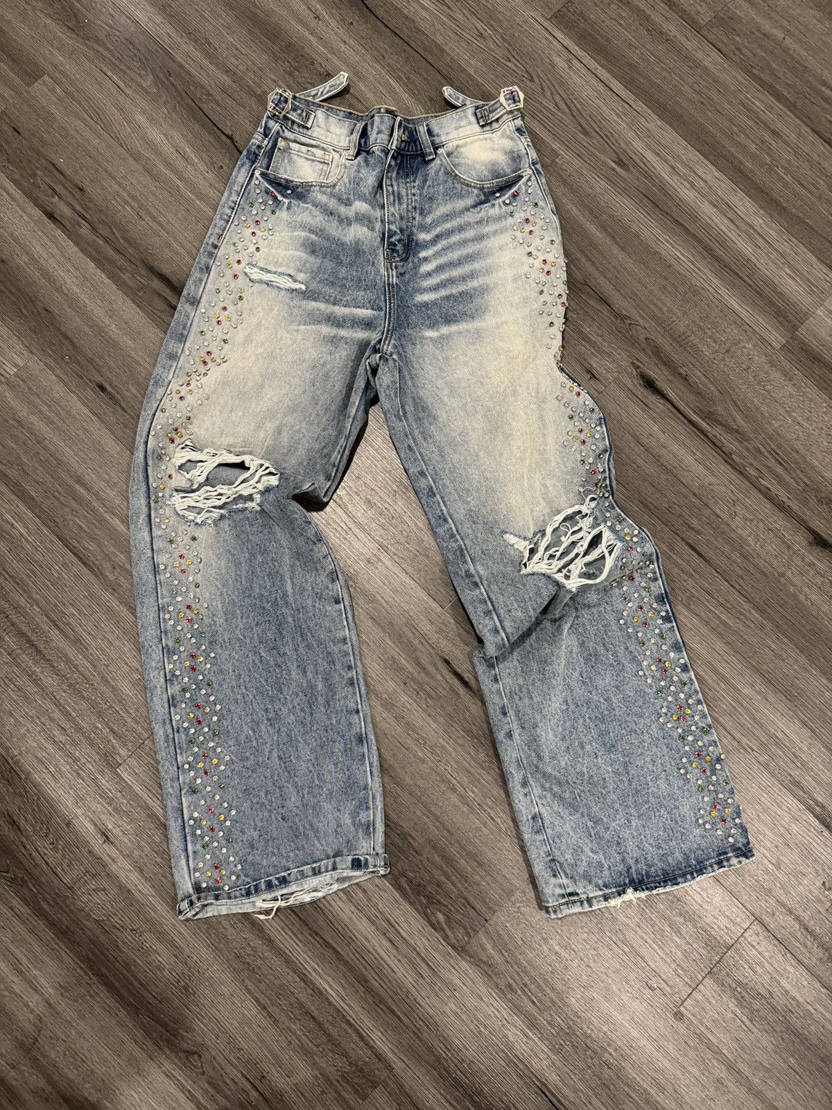 HMDD Happy Memories Don’t Die Crystal Jeans Size US 30 / EU 46 - 4 Thumbnail