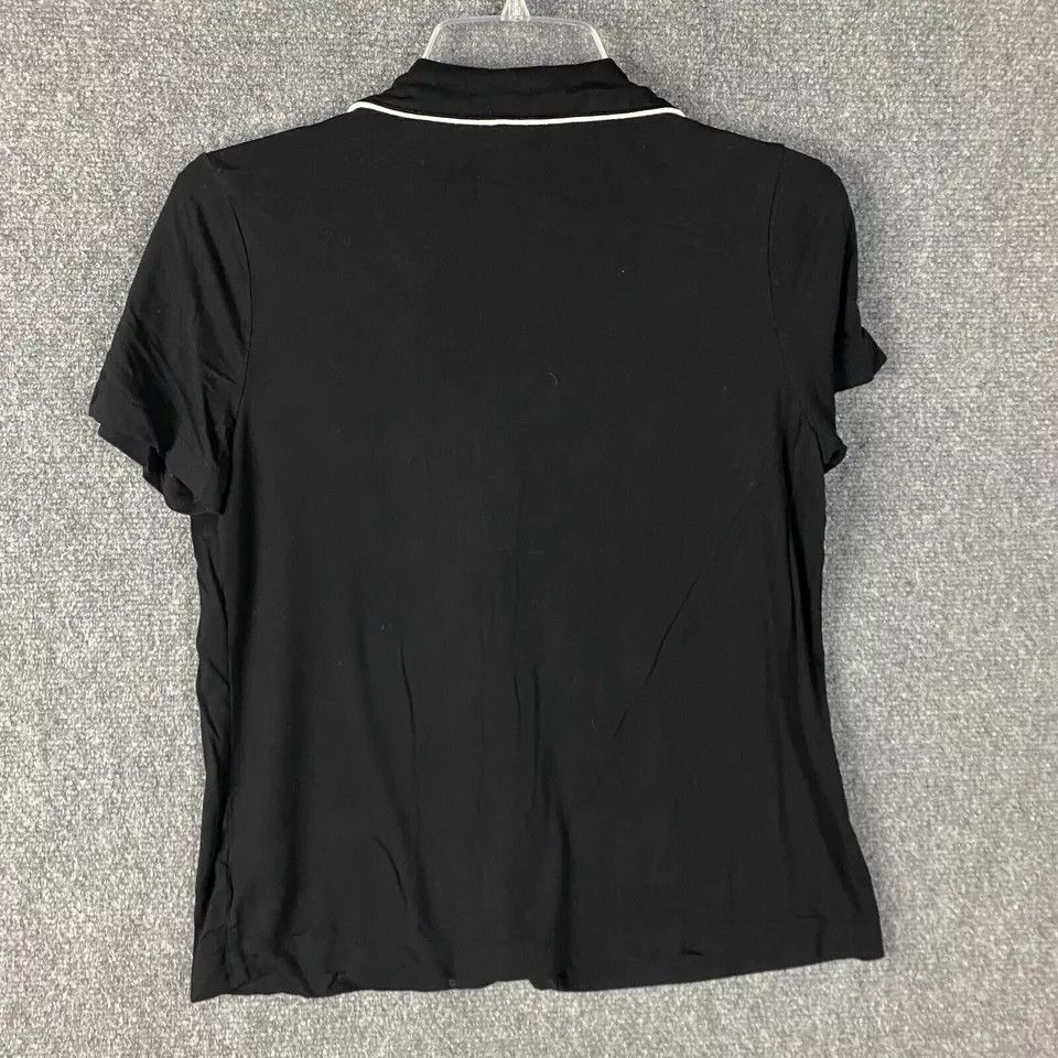 Old Navy Old Navy Pajama Top Women's XS Button Up Short Sleeve Black Size XS / US 0-2 / IT 36-38 - 7 Thumbnail