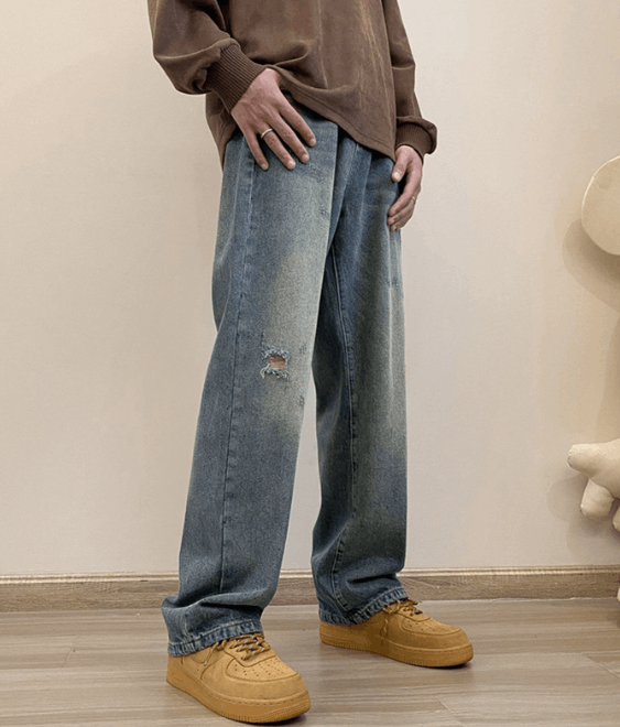 Japanese Brand Vintage distressed street washed casual ripped jeans Size US 32 / EU 48 - 1 Thumbnail