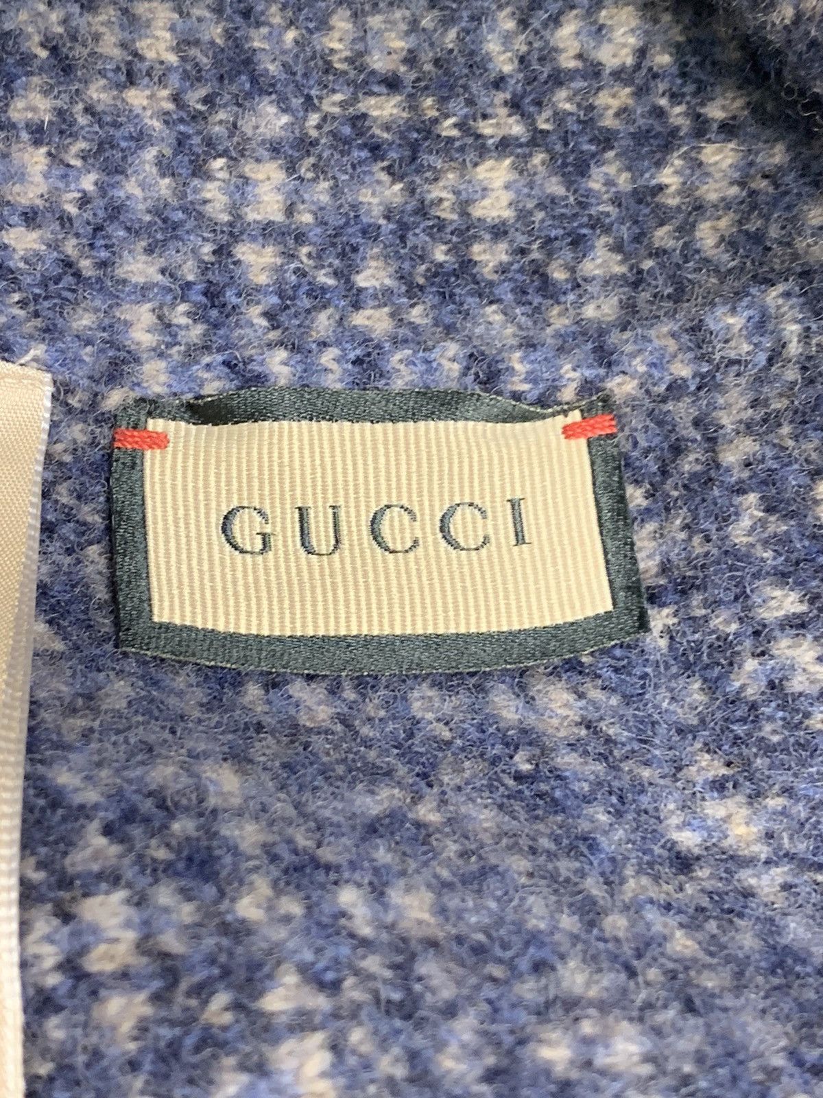Gucci Gucci Checkered Jacquard Logo Beanie Blue / Grey Size L Size ONE SIZE - 7 Thumbnail