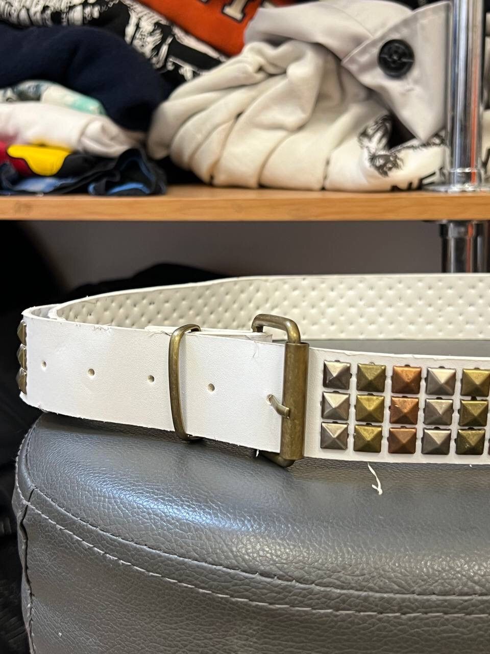 Vintage Vintage Leather Belt Y2K Bb Simon Style Size ONE SIZE - 5 Thumbnail