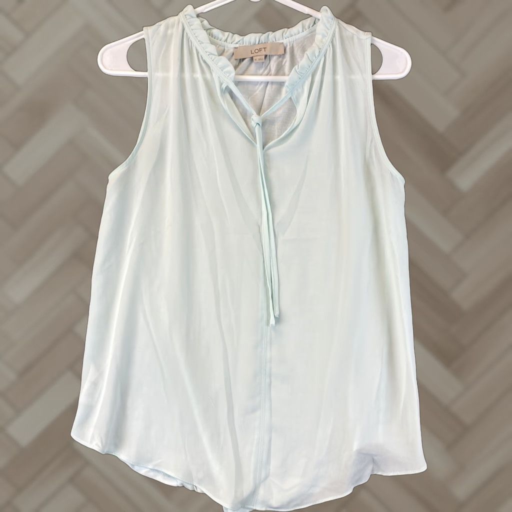 Ann Taylor Ann Taylor Loft Tank Women XS Light Mint Sleeveless Pullover Casual Tank Top Size XS / US 0-2 / IT 36-38 - 1 Thumbnail
