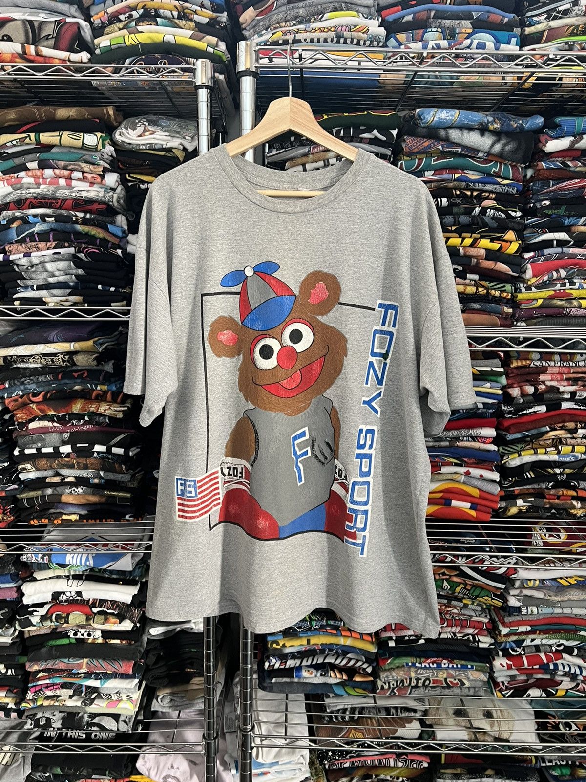Vintage 90s Muppets Fozzie Bear Fozy Sports Polo Bootleg Box Tee Size US XL / EU 56 / 4 - 1 Thumbnail