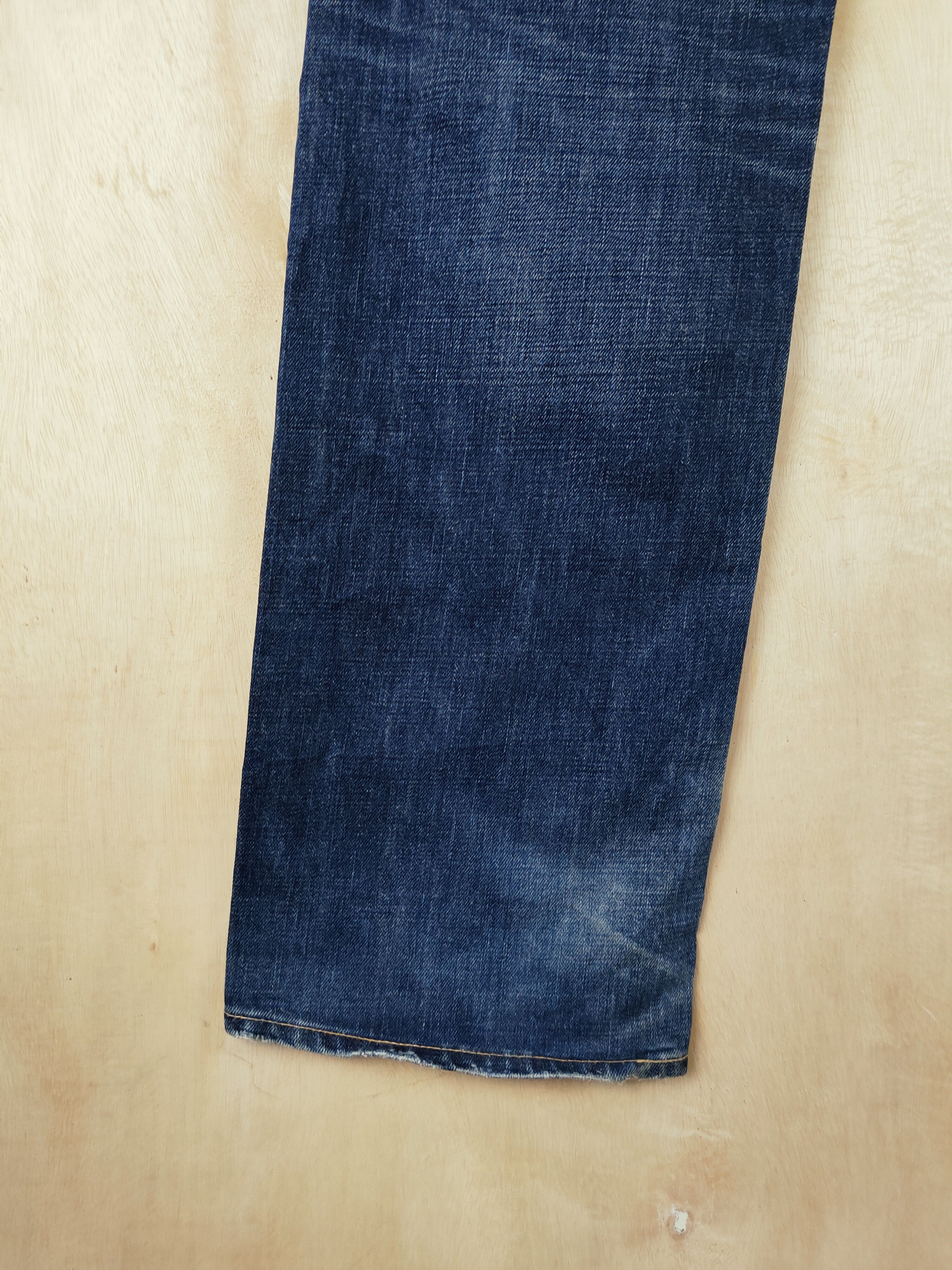 Japanese Brand Uniqlo Dark Blue Distressed Ripped Jeans #S2656 Size US 35 - 9 Thumbnail