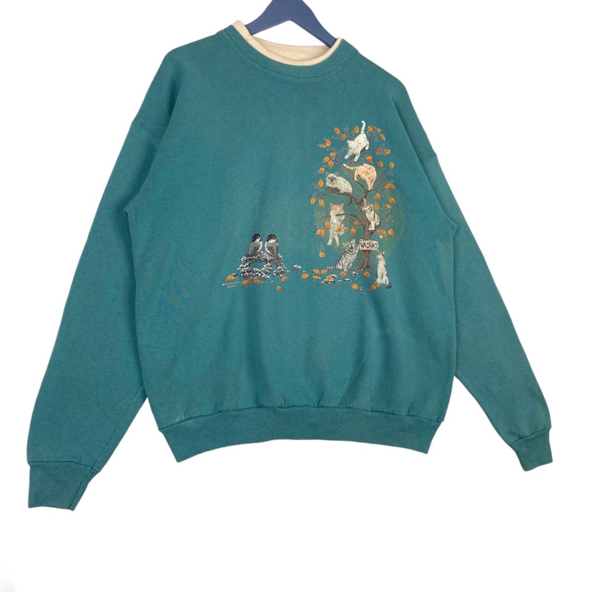 Vintage Vintage 90s Morning Sun Bird And Kitten Graphic Sweatshirt Size L / US 10 / IT 46 - 3 Thumbnail
