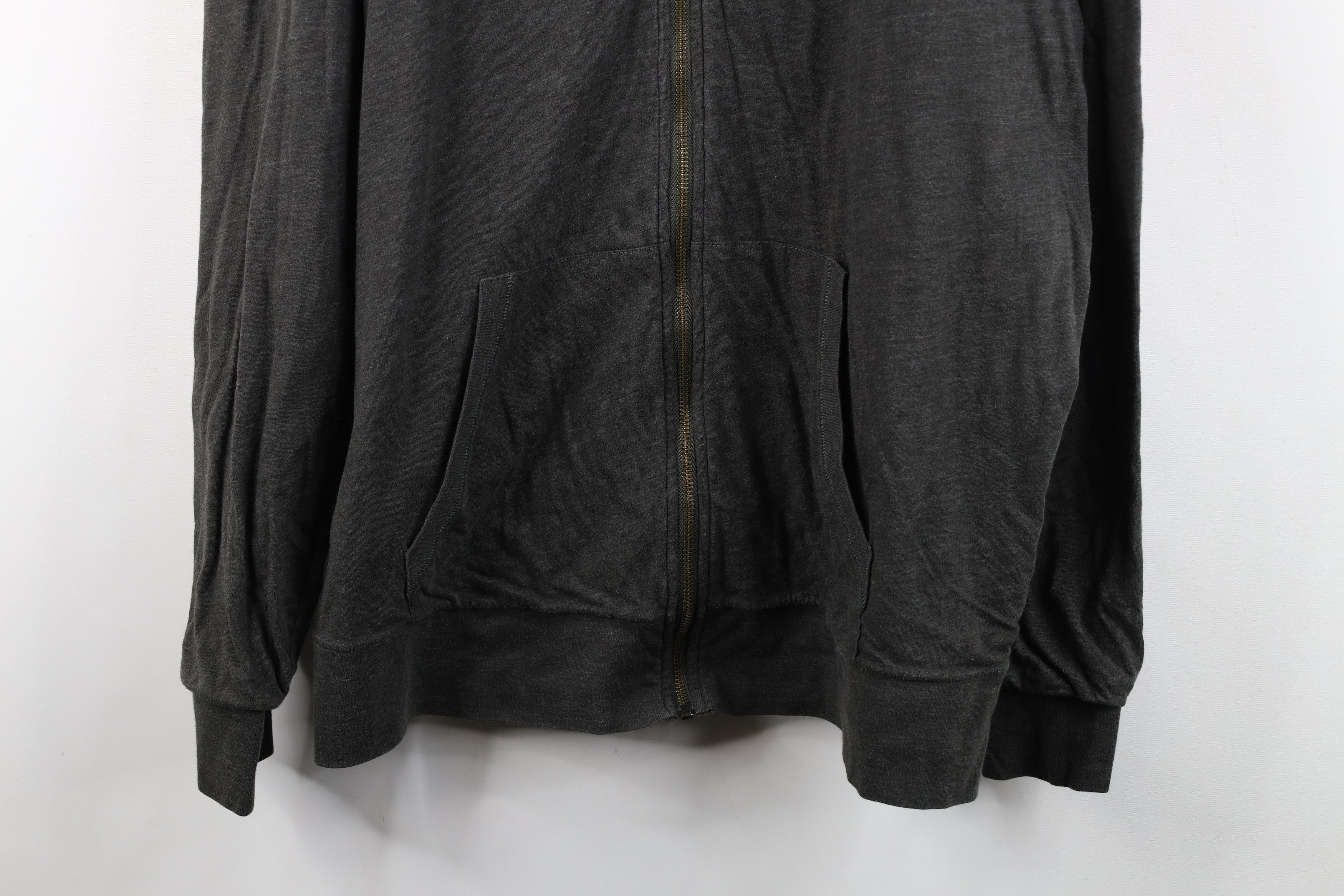 John Varvatos John Varvatos USA Blank Jersey Knit Full Zip Hoodie Gray Size US XXL / EU 58 / 5 - 3 Thumbnail