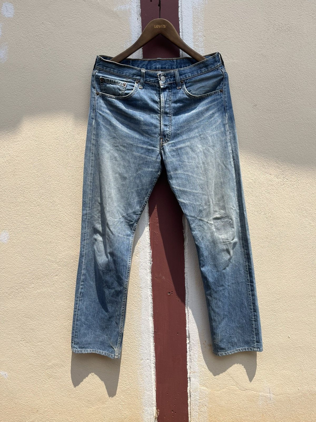 Vintage Thrashed Faded levi’s 501 grunge Size US 33 - 1 Thumbnail