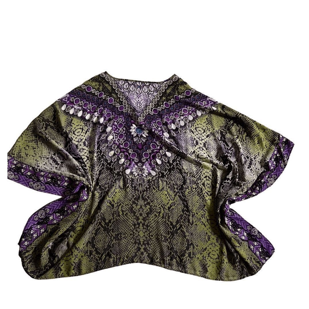 Other Wearable Art Floral tunic blouse Top 1x Size XL / US 12-14 / IT 48-50 - 4 Thumbnail
