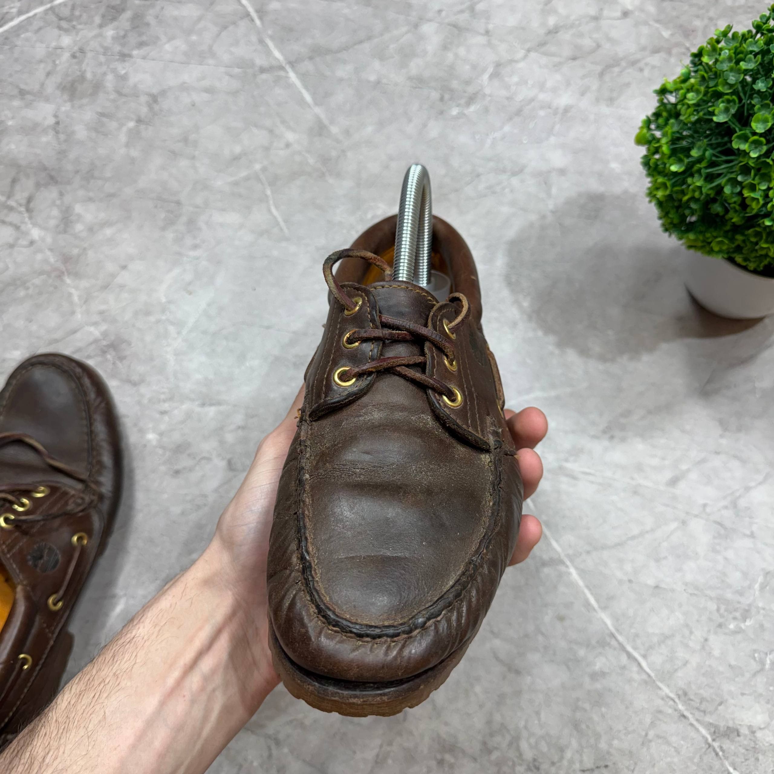 Timberland Vintage 90s Timberland Brown Leather Loafers Size 7W Size US 7 / EU 40 - 3 Thumbnail