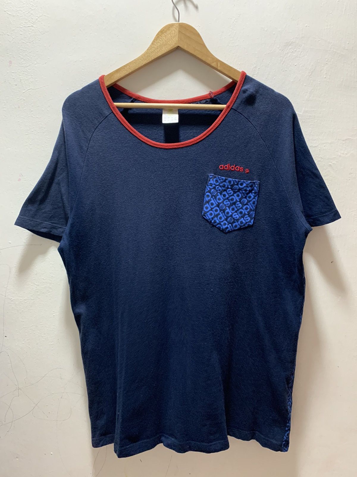 Adidas Adidas Neo Blue Pocket Tee Size US L / EU 52-54 / 3 - 1 Thumbnail