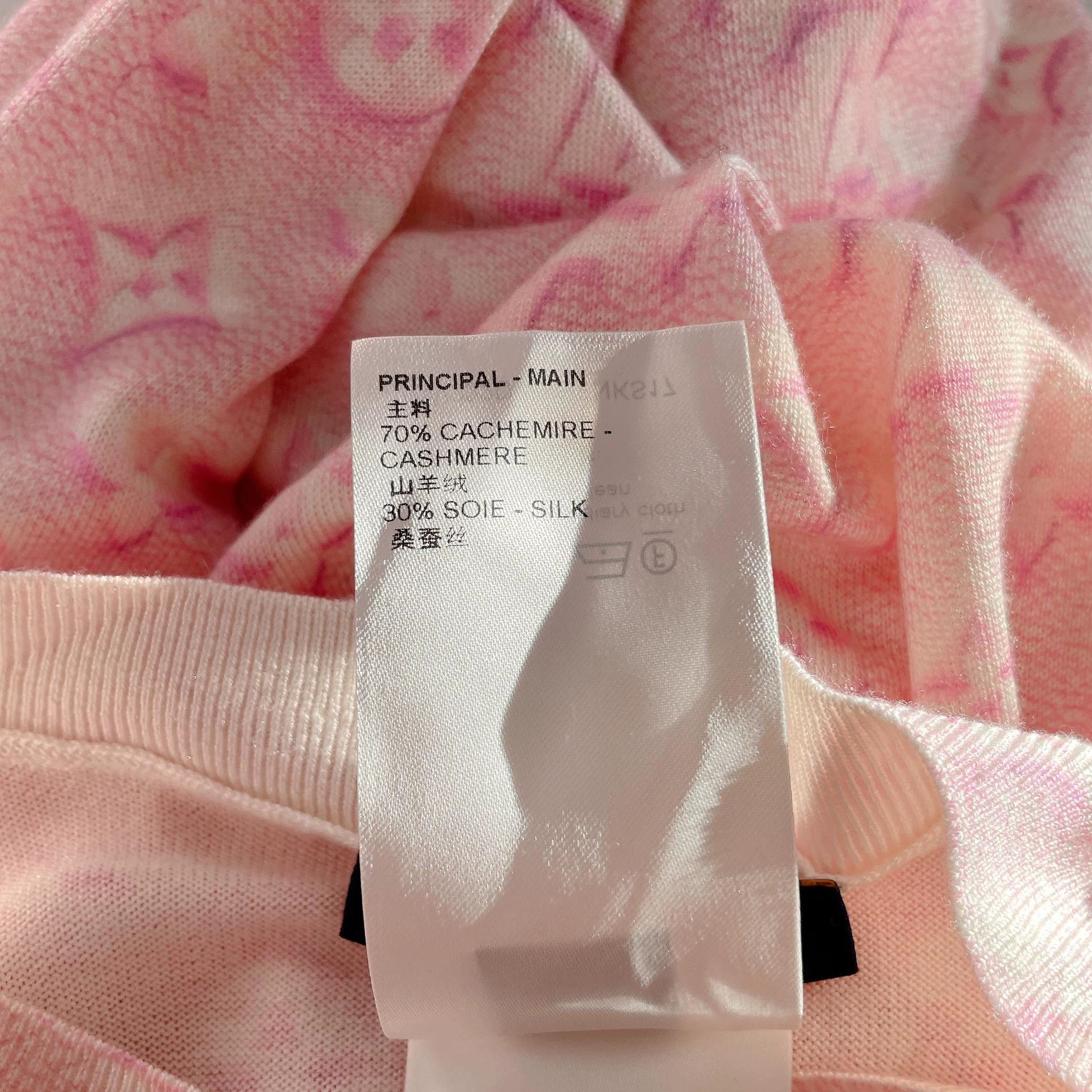 Louis Vuitton Louis Vuitton Pink Allover Logo Short Sleeve Tee L 4345 Size US L / EU 52-54 / 3 - 8 Thumbnail