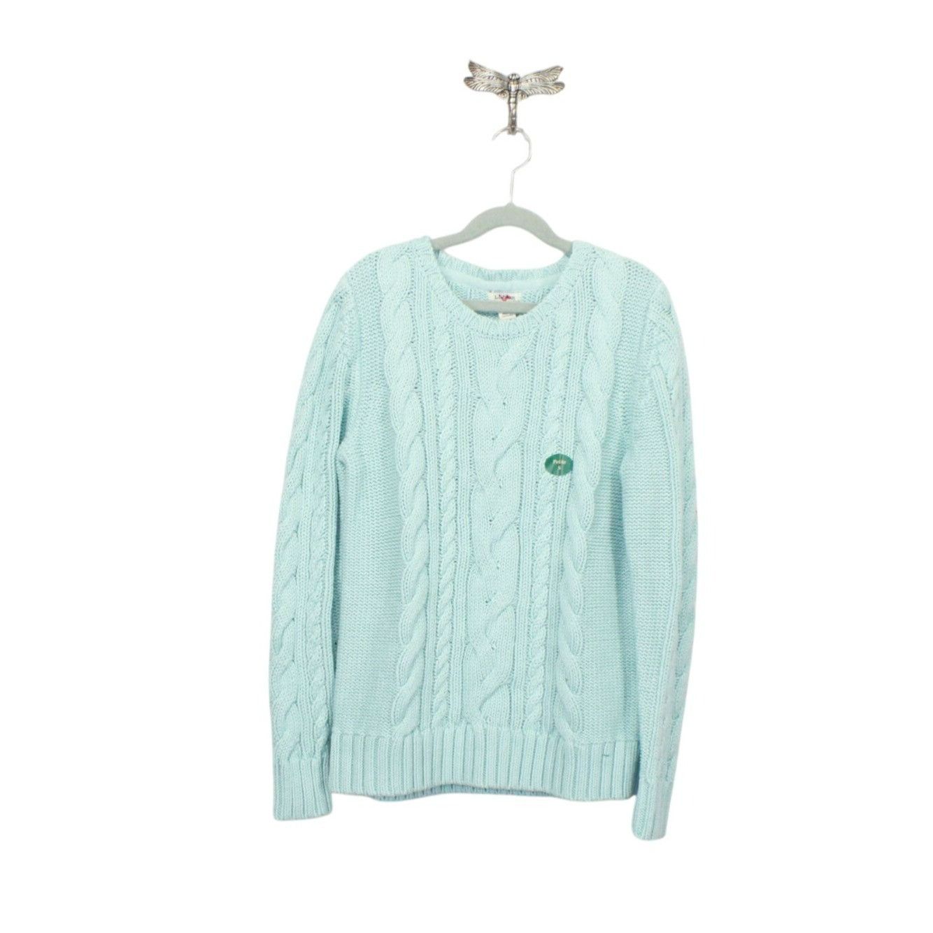 L.L. Bean LL Bean Women's Double L Cable Sweater Crewneck Size S / US 4 / IT 40 - 1 Thumbnail