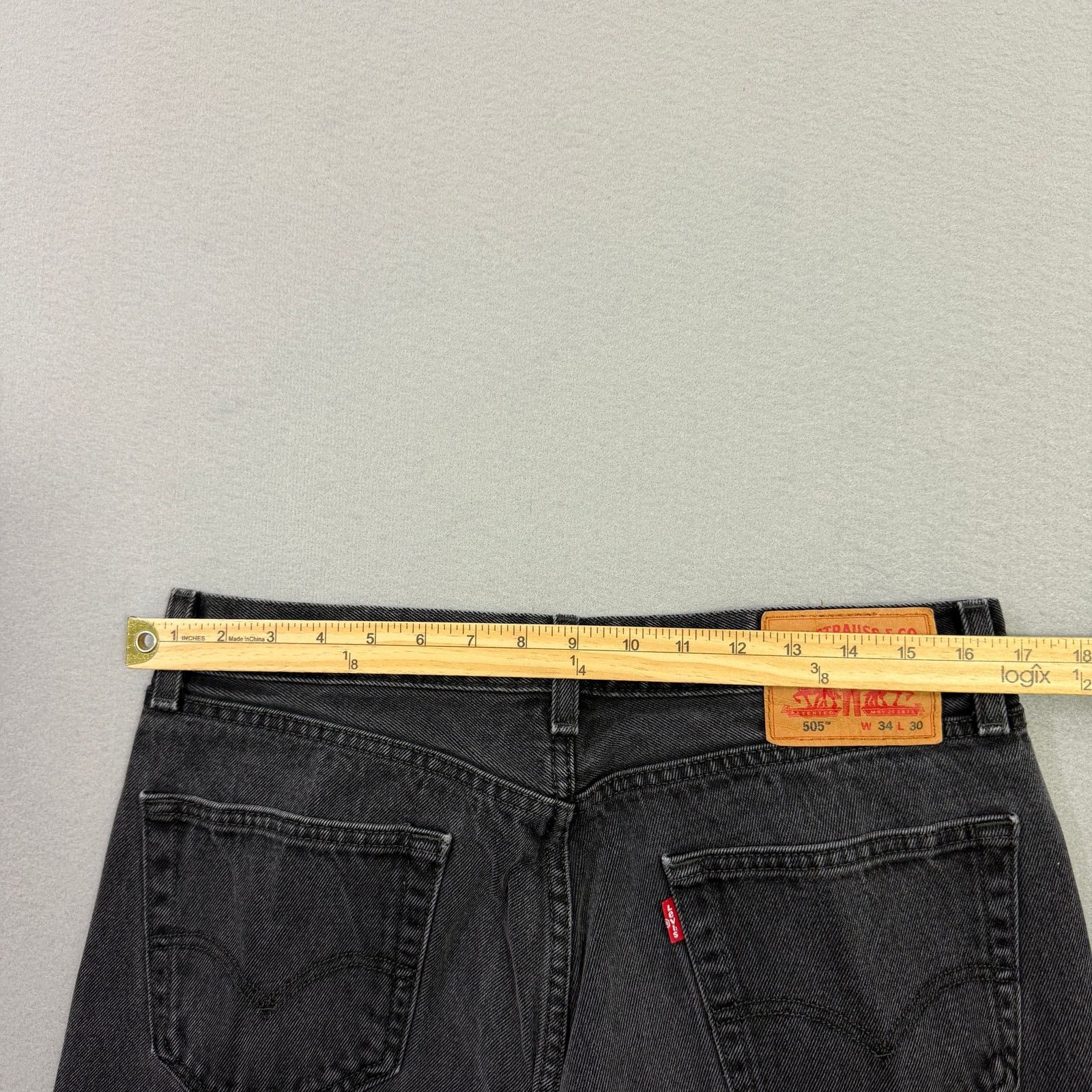 Levi's Levis 505 Jeans Men's 34x30 Black Straight Fit Regular Fit Size US 34 / EU 50 - 7 Thumbnail