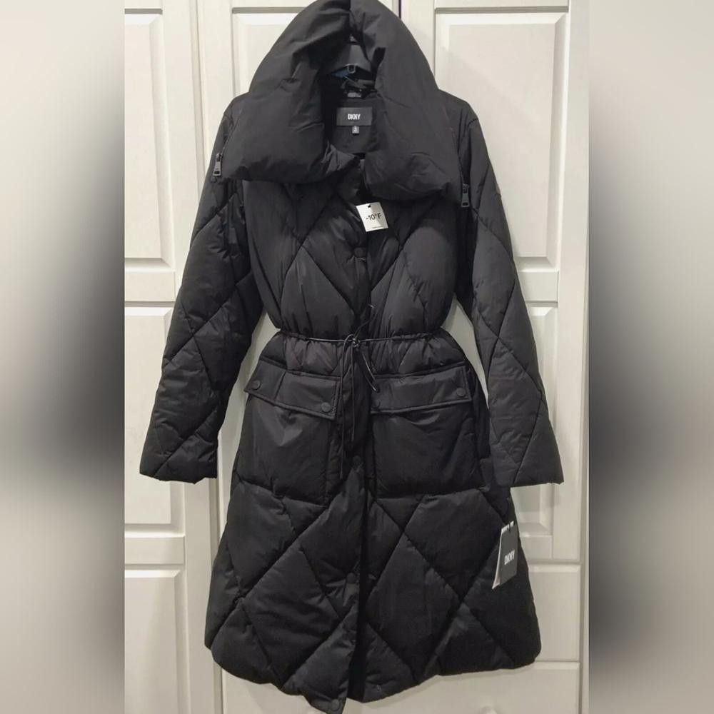 DKNY DKNY Womens Pillow-Collar Puffer Coat Black M, XL, & 2XL Size XL / US 12-14 / IT 48-50 - 1 Thumbnail