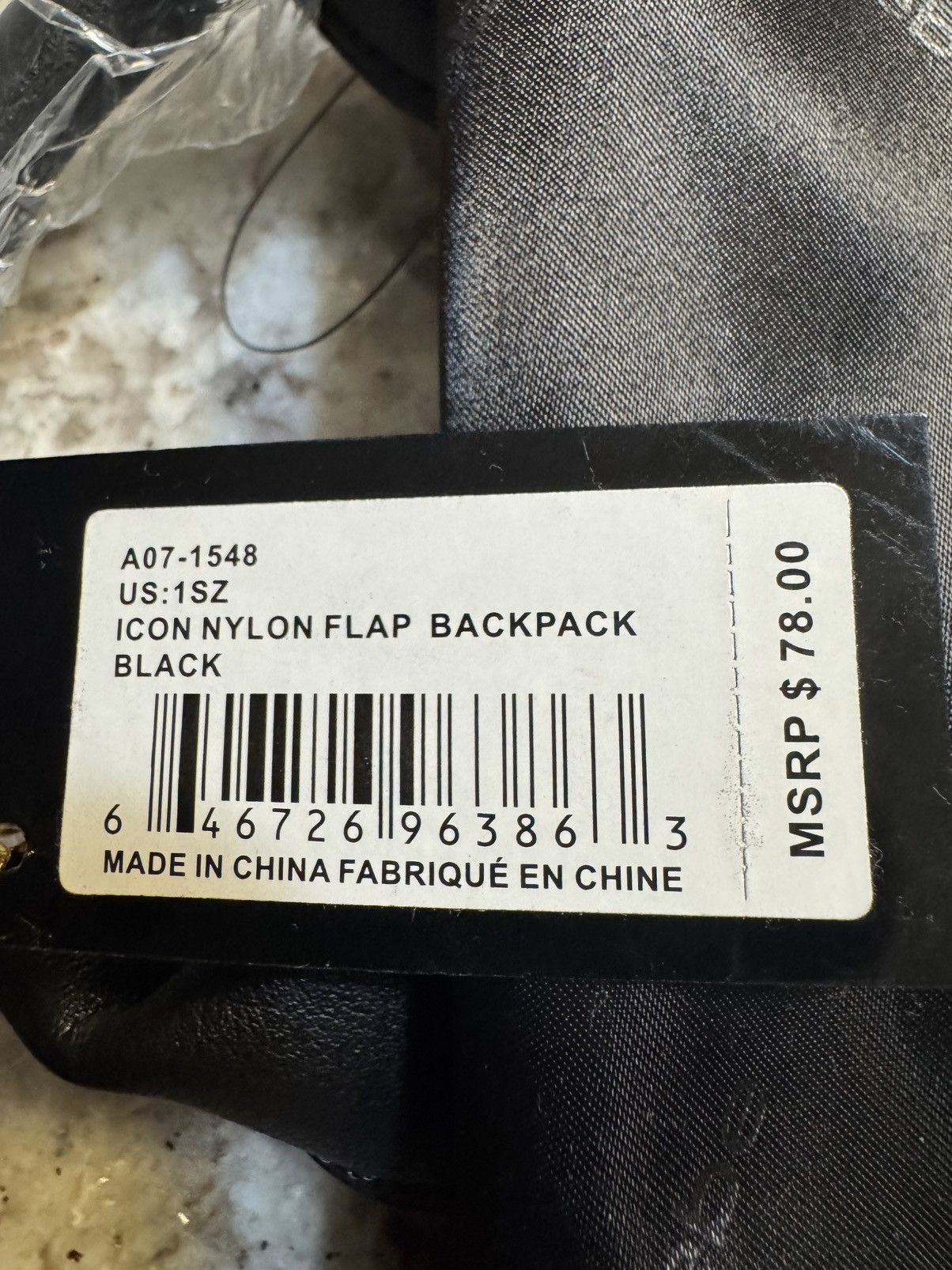 Bebe BEBE ICON Black Nylon Flap Backpack NWT $78 Size ONE SIZE - 10 Thumbnail
