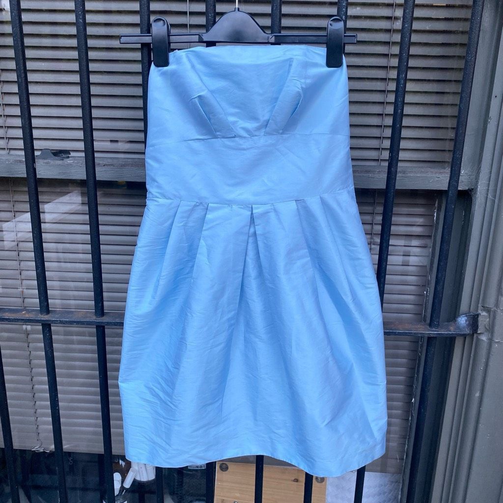 ALEXIS Alexia Admor New York Blue Strapless Bow Back Dress, Size Sm Size S / US 4 / IT 40 - 1 Thumbnail