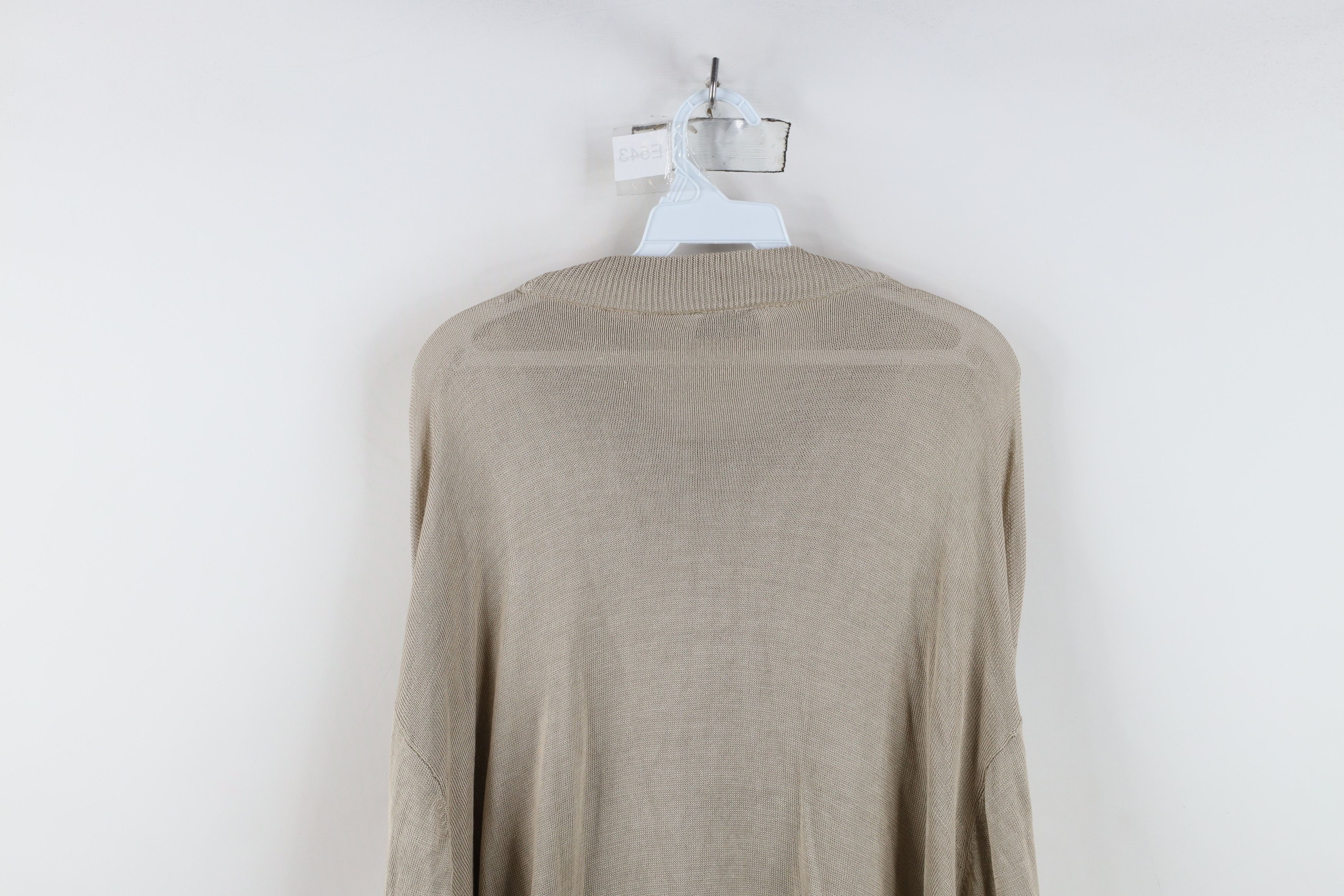 Gemelli Vintage 90s Genelli Lightweight Knit Crewneck Sweater Beige Size US XXL / EU 58 / 5 - 13 Thumbnail