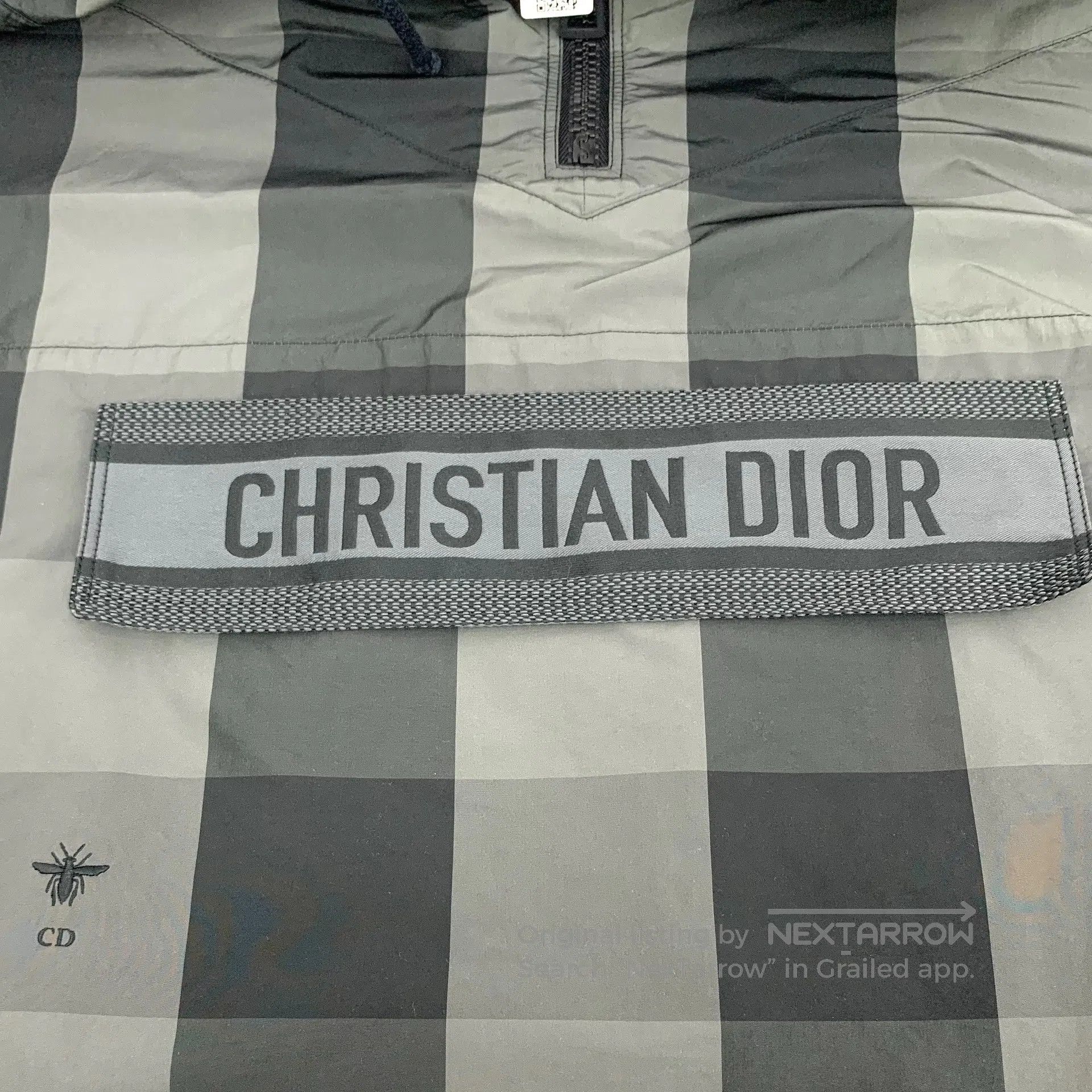 Dior Dior Color Block Plaid Logo Letter Half-zip Hooded Long-sl Size US XS / EU 42 / 0 - 5 Thumbnail