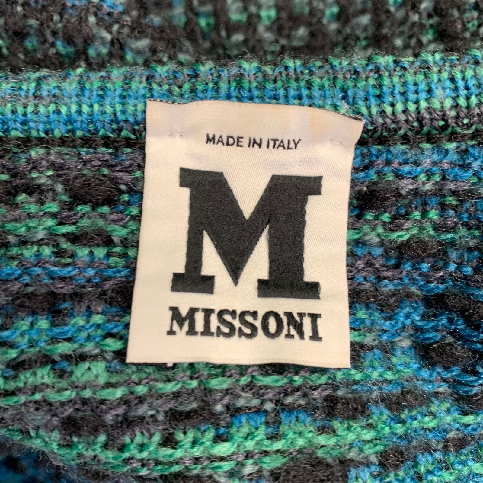 Other M MISSONI 12 Charcoal Green Wool Blend Knit Open Front Coat Size XL / US 12-14 / IT 48-50 - 5 Thumbnail
