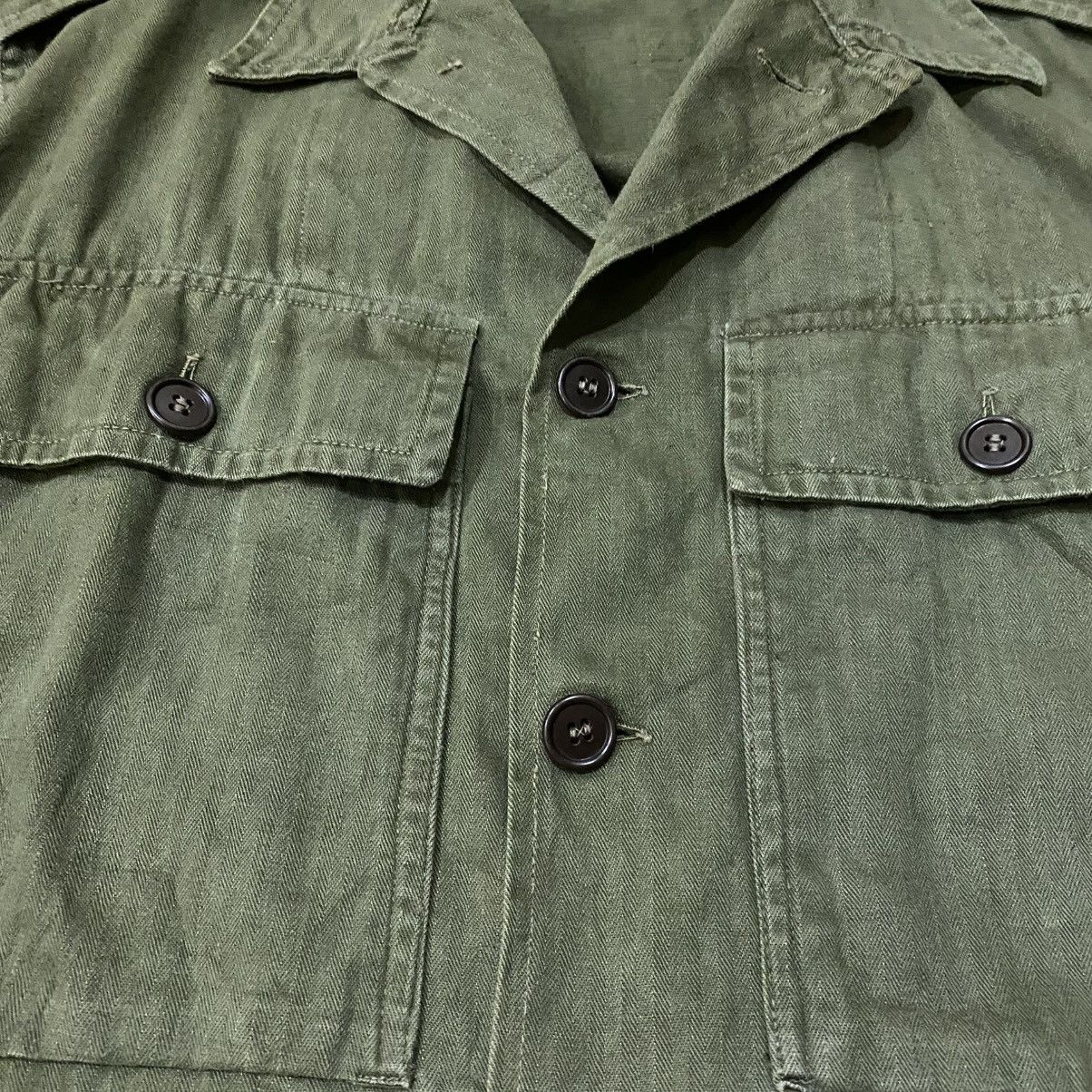 ☀️Vintage Dutch Army HBT field jacket in olive green