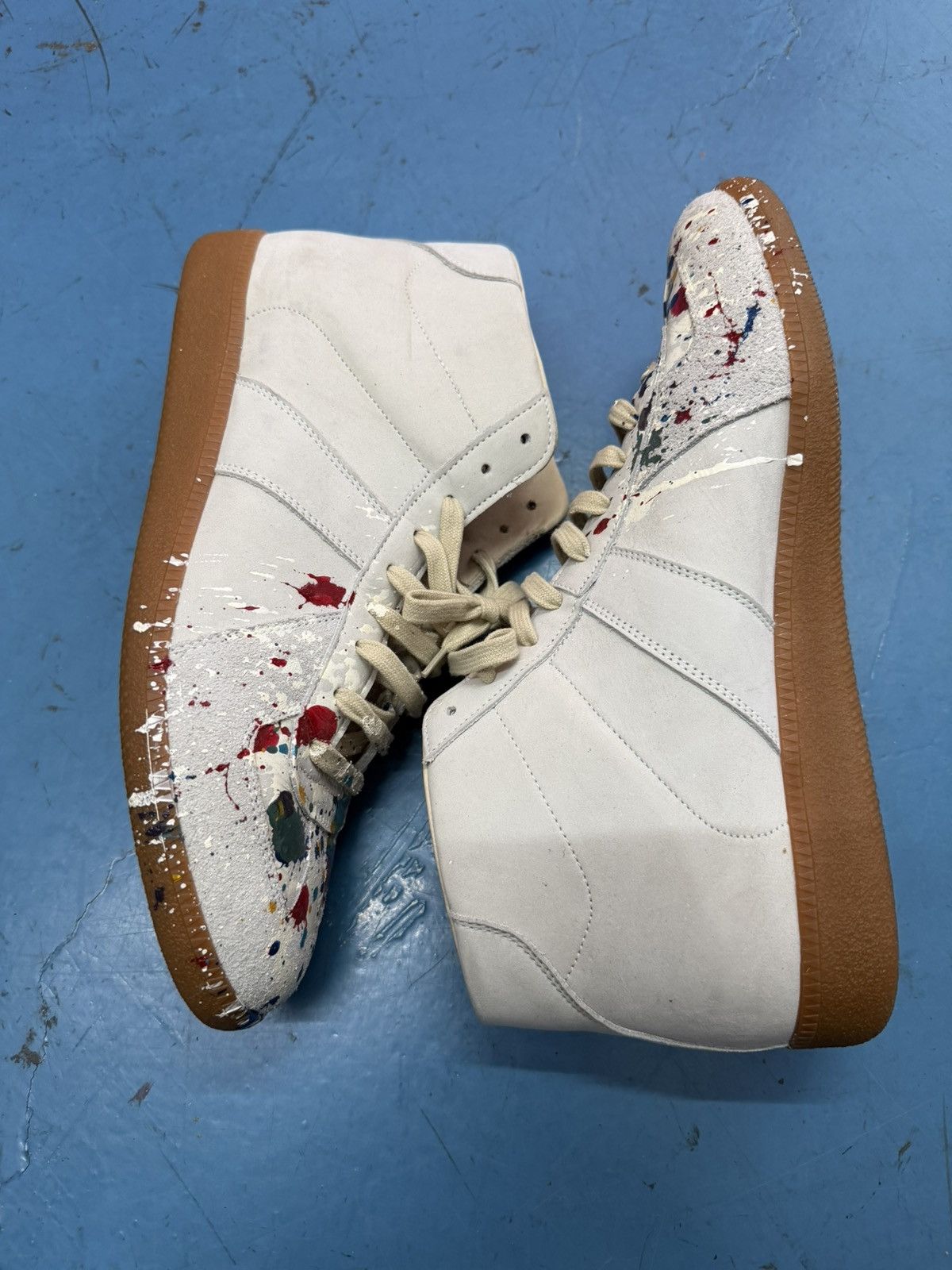 Maison Margiela MARGIELA GATS HIGH PAINT SPLATTER Size US 12 / EU 45 - 3 Thumbnail