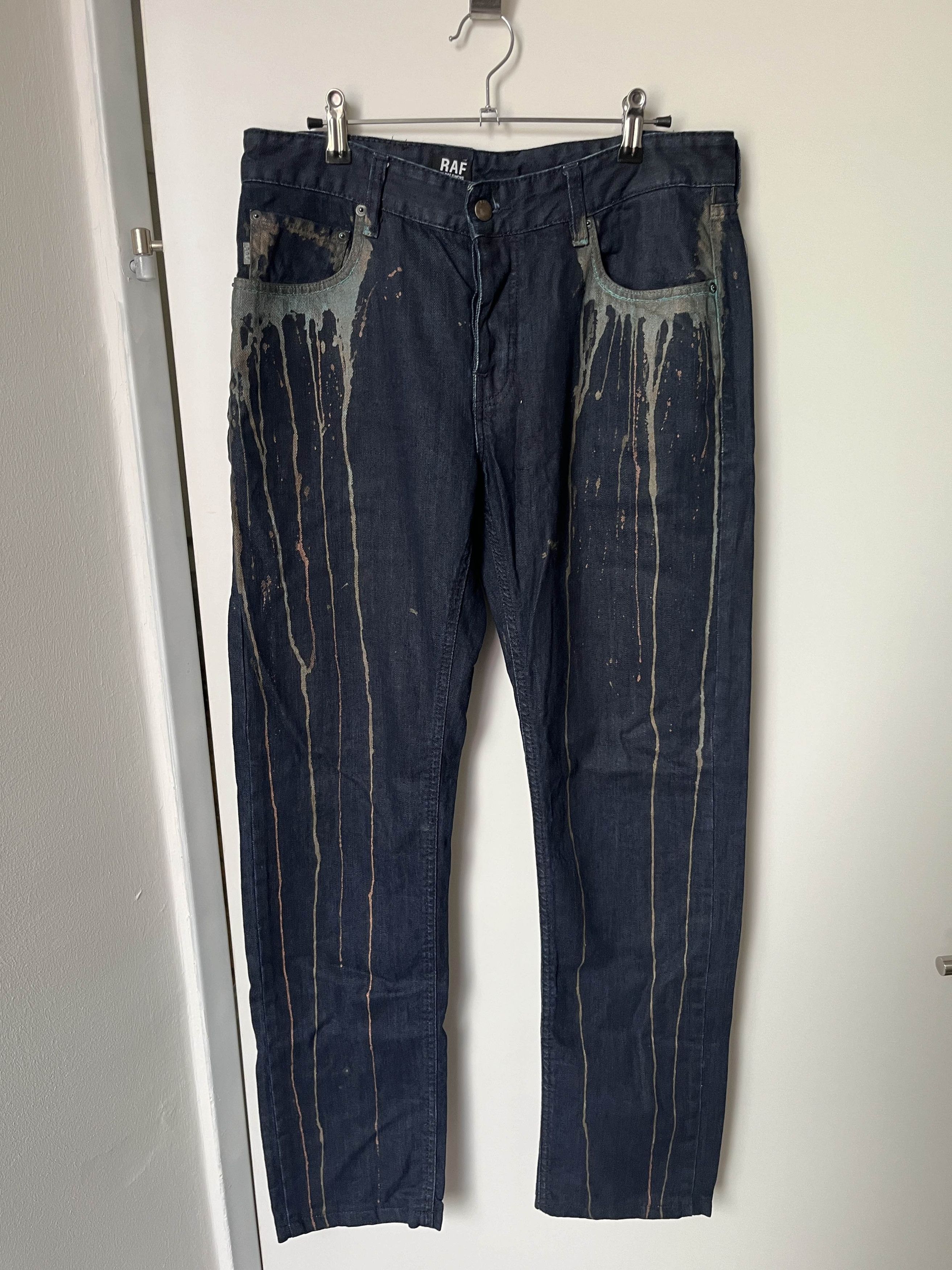 Raf Simons × Raf by Raf Simons Raf by Raf Simons Paint Splatter Jeans ...