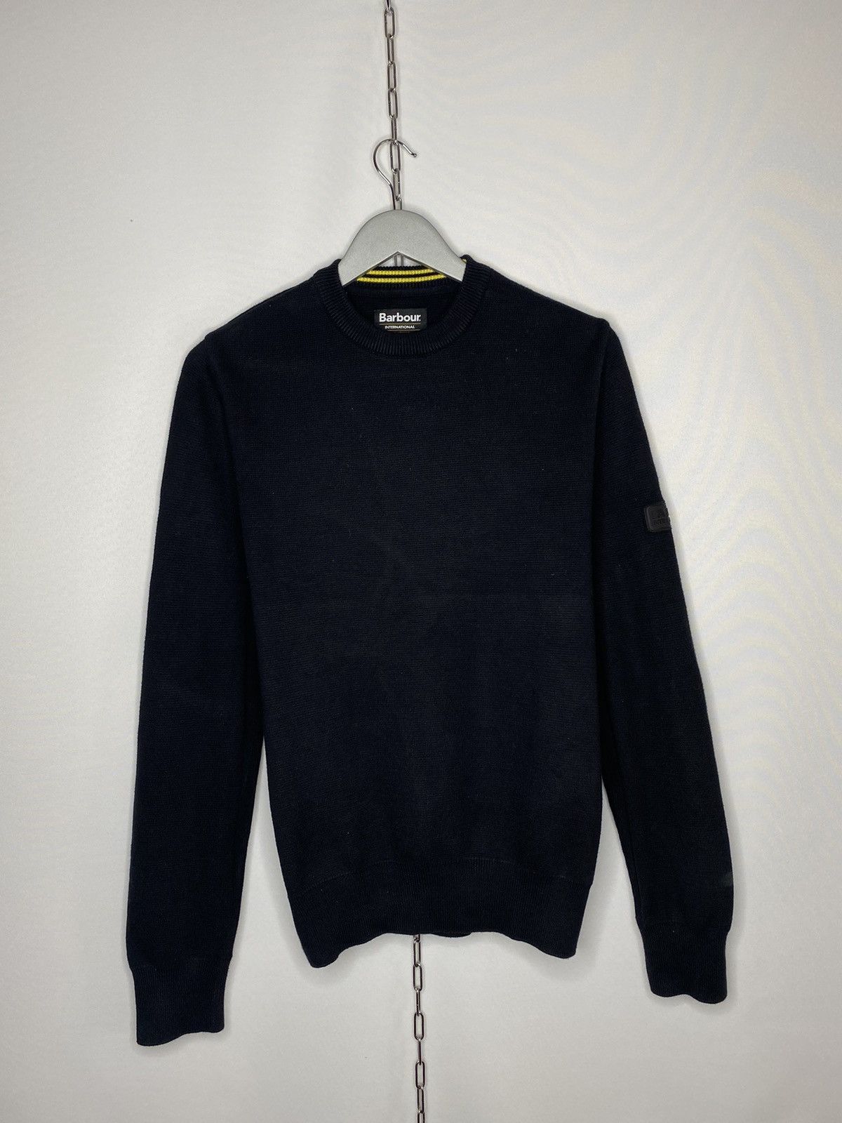 Barbour × Designer × Vintage 🔥Barbour International Sweater Jumper Pullover Black🔥 Size US M / EU 48-50 / 2 - 1 Thumbnail
