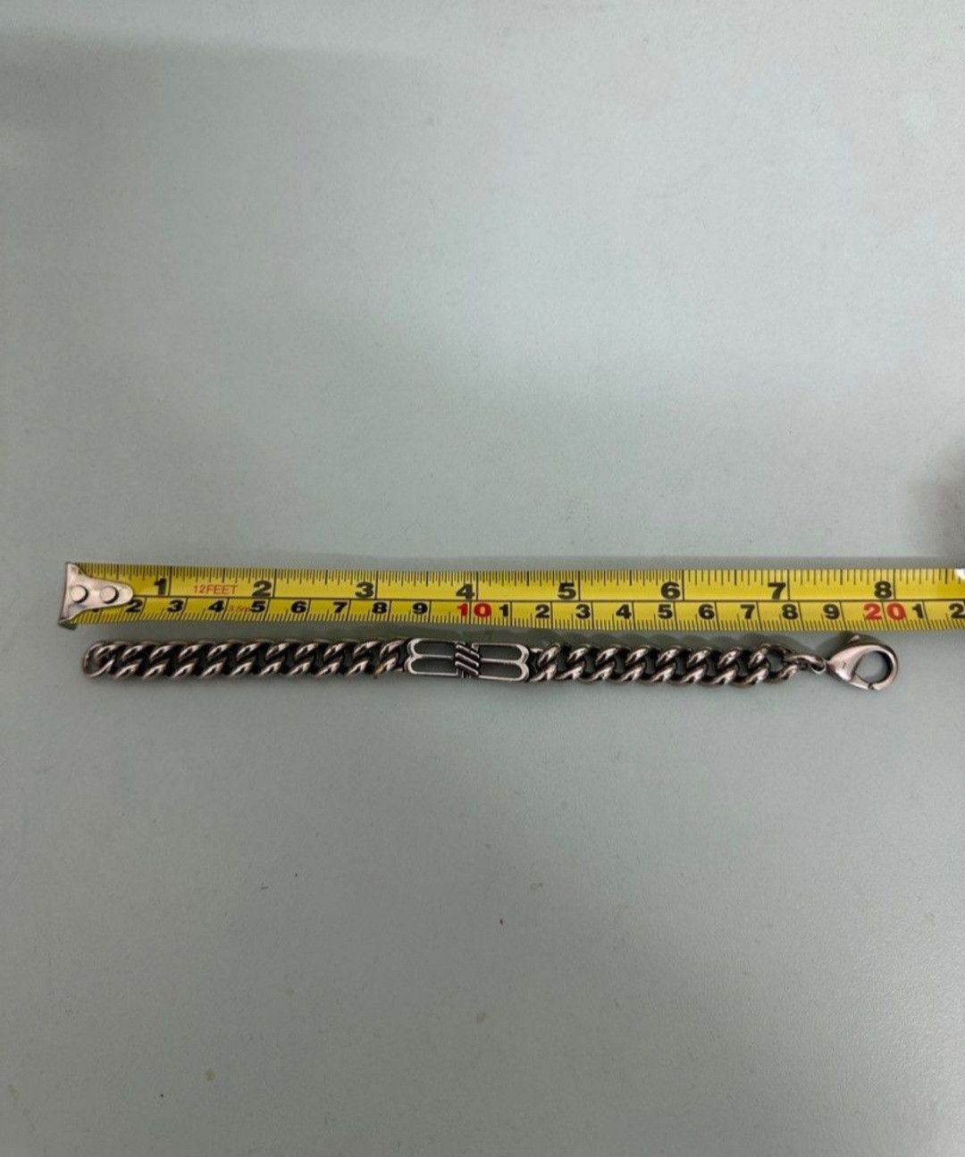 Balenciaga BALENCIAGA Classic Double B Cuban Silver Bracelet Size ONE SIZE - 5 Thumbnail