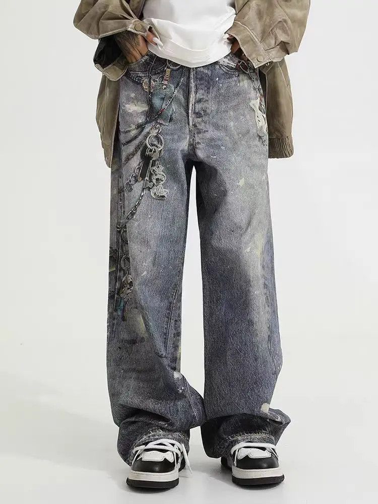 Designer × Japanese Brand Vintage Loose Streetwear Hip Hop Casual Pants Size US 31 - 1 Thumbnail