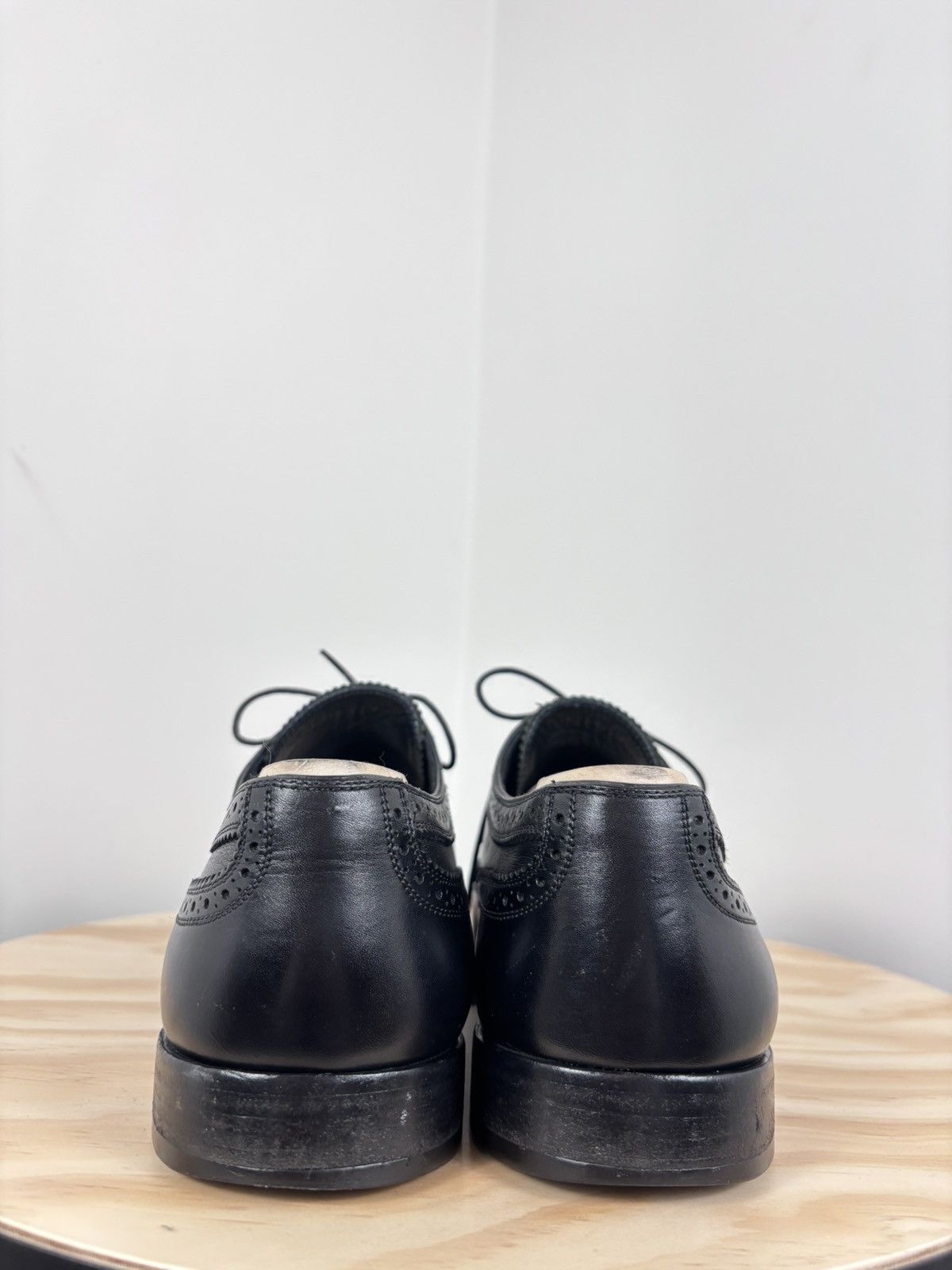 Louis Vuitton Louis Vuitton Men’s Black Leather Wingtip Derby Brogue Shoes Size US 10 / EU 43 - 10 Thumbnail